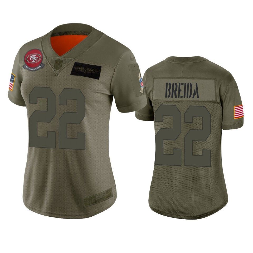 Women's San Francisco 49ers Matt Breida Camo 2019 Salute to Service Limited Jersey - Friend Lounge Store - Shop for All Things Jerseys Sports - PersonalJerseys