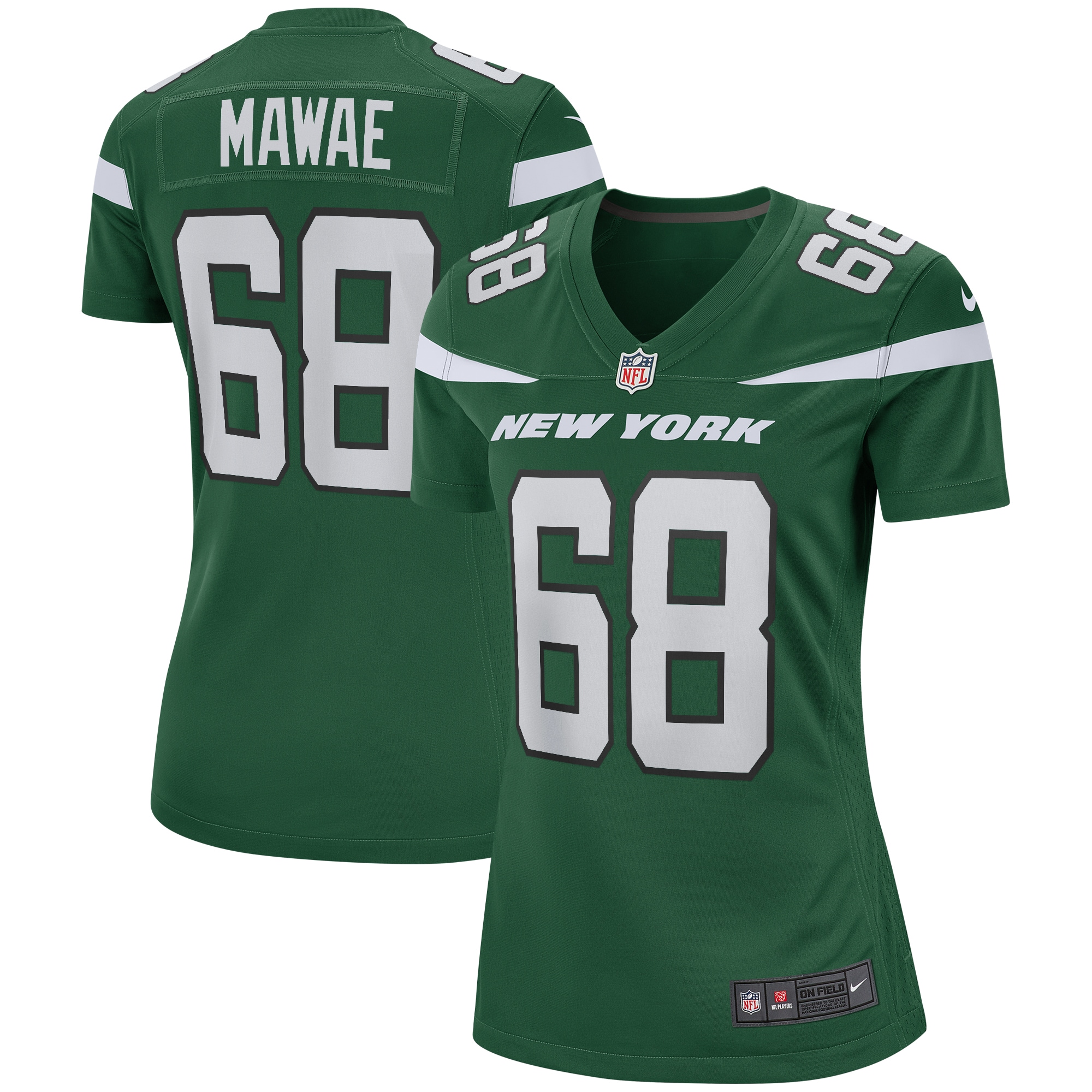 Kevin Mawae New York Jets Nike Women's Game Retired Player Jersey - Gotham Green - PersonalJerseys