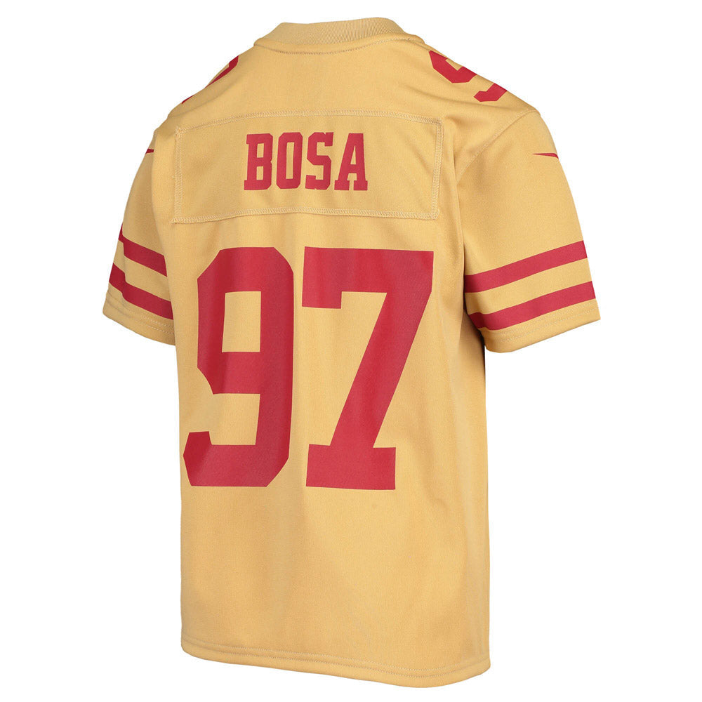 Youth San Francisco 49ers Nick Bosa Inverted Team Game Jersey Gold - PersonalJerseys