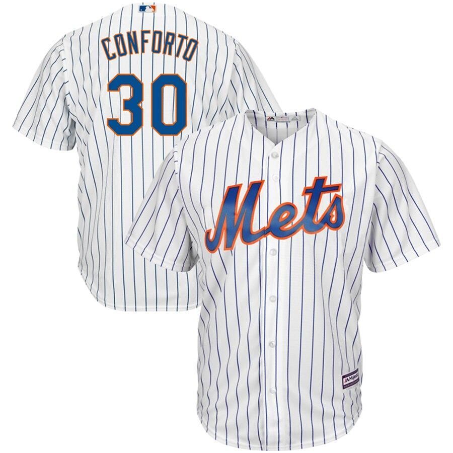 Michael Conforto New York Mets Majestic Official Cool Base Player Jersey - White - Friend Lounge Store - Shop for All Things Jerseys Sports - PersonalJerseys