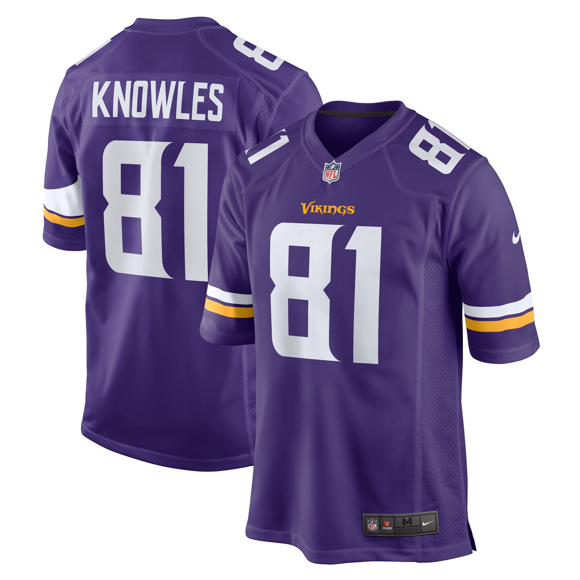 Malik Knowles Minnesota Vikings Nike Team Game Jersey -  Purple - PersonalJerseys