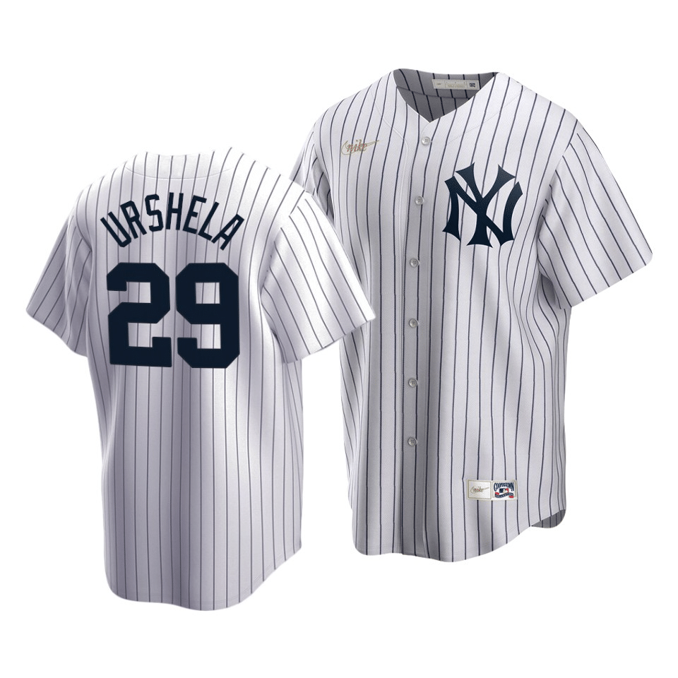 Men's New York Yankees Gio Urshela #29 Cooperstown Collection White Home Jersey - Friend Lounge Store - Shop for All Things Jerseys Sports - PersonalJerseys