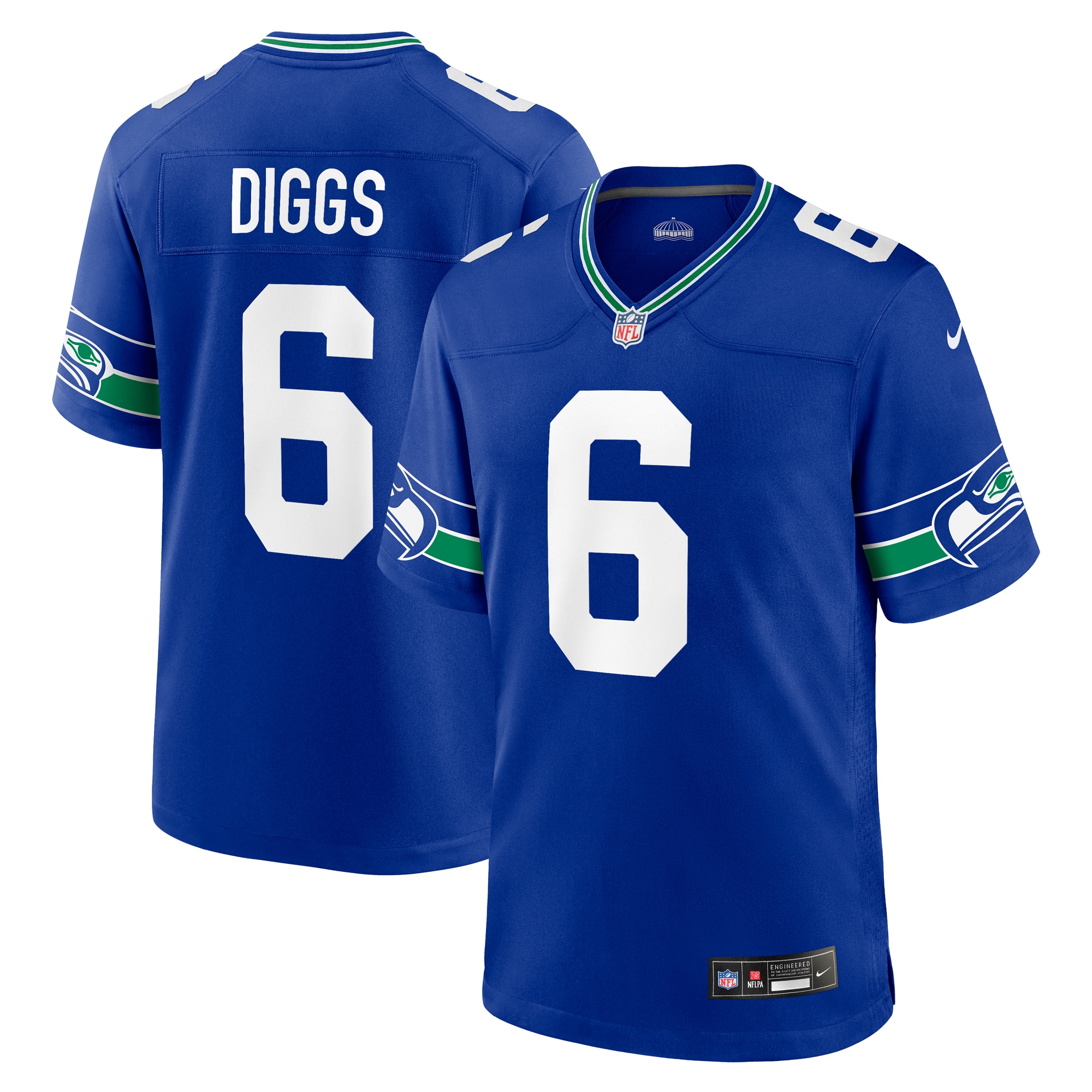 Quandre Diggs Seattle Seahawks Nike Throwback Player Game Jersey - Royal - PersonalJerseys