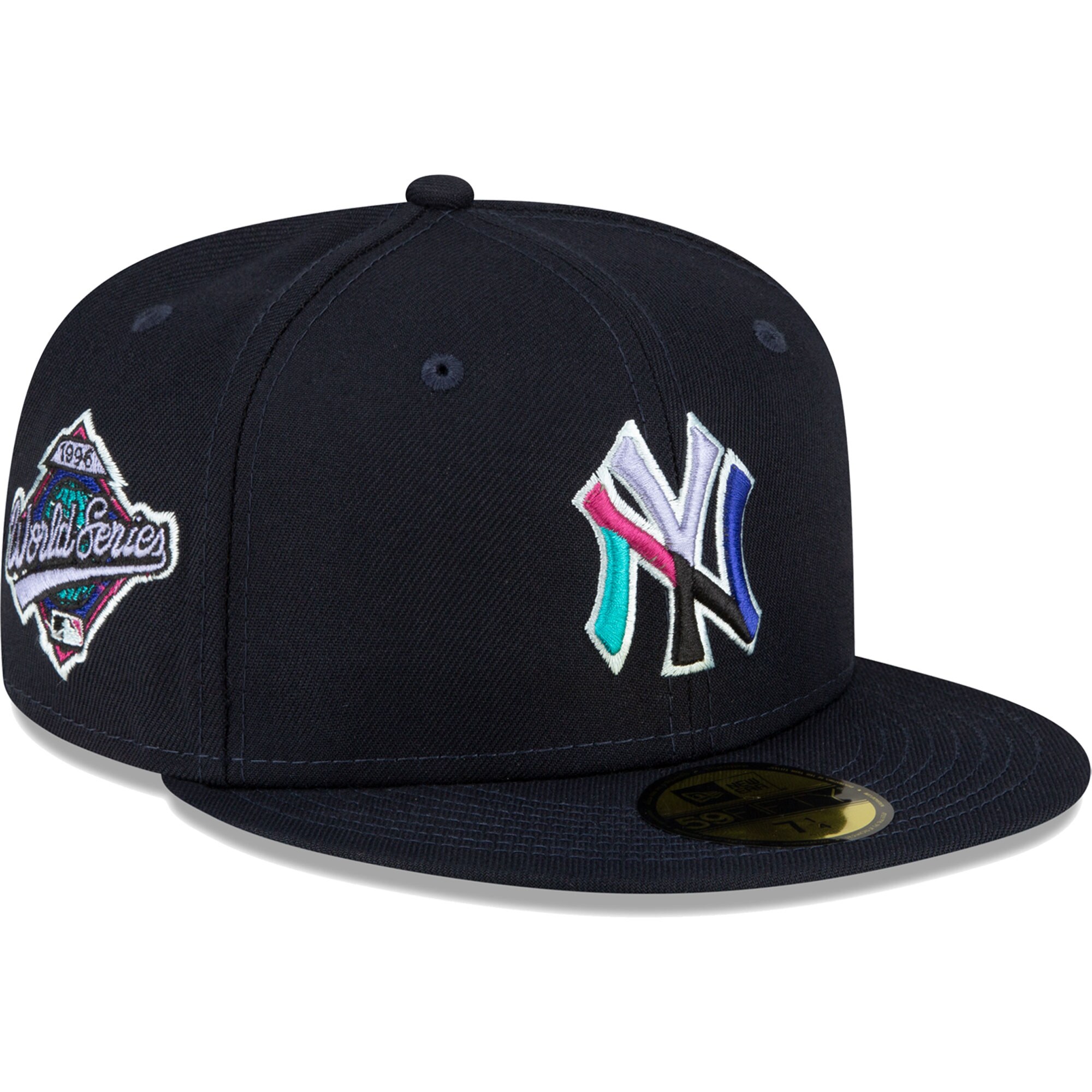 New York Yankees New Era 1996 World Series Polar Lights 59FIFTY Fitted Hat - Navy - PersonalJerseys