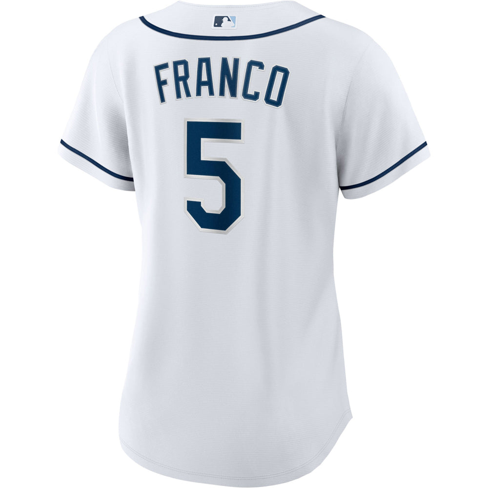 Women's Tampa Bay Rays Wander Franco Cool Base Replica Home Jersey - White - PersonalJerseys