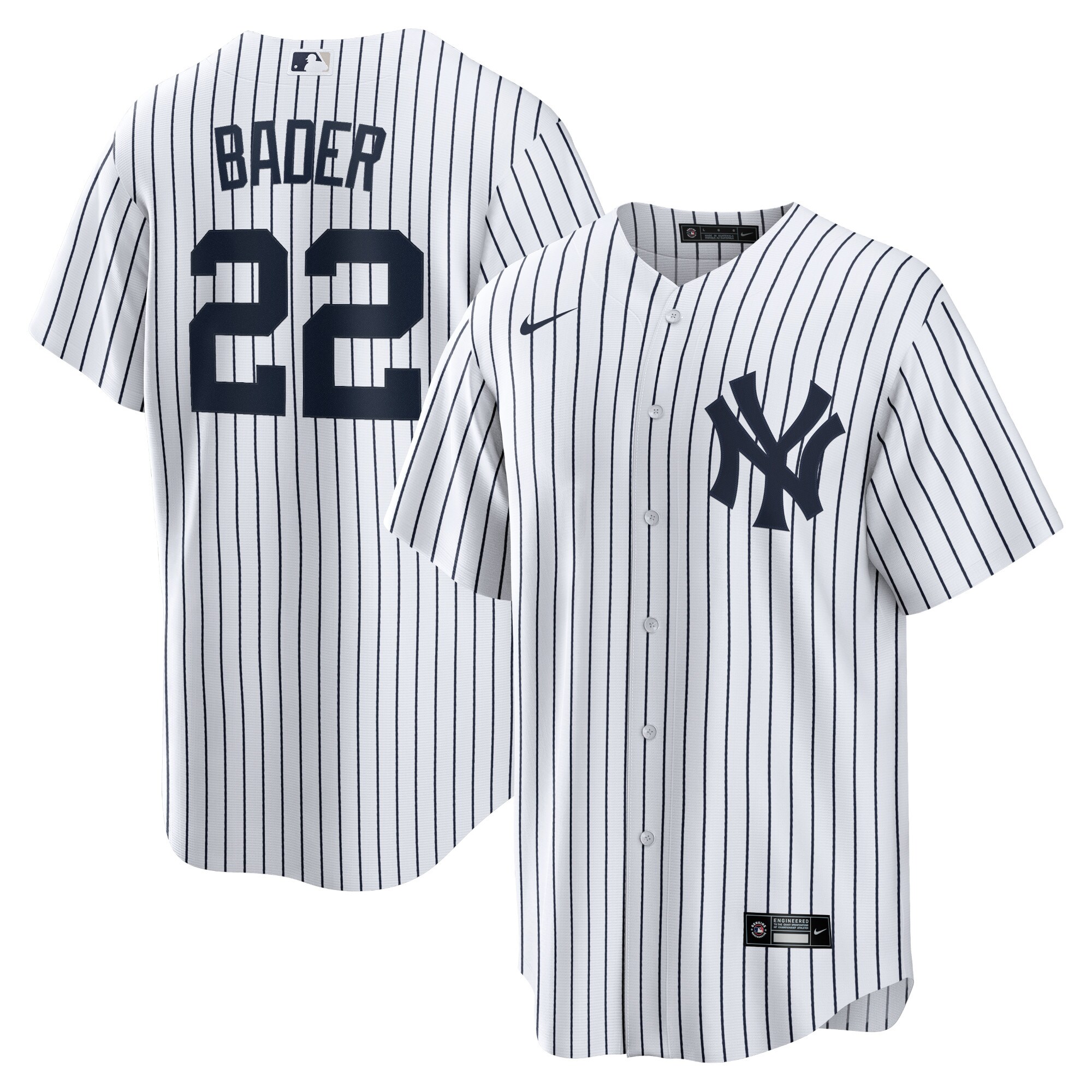 Harrison Bader New York Yankees Nike Replica Player Jersey - White - PersonalJerseys