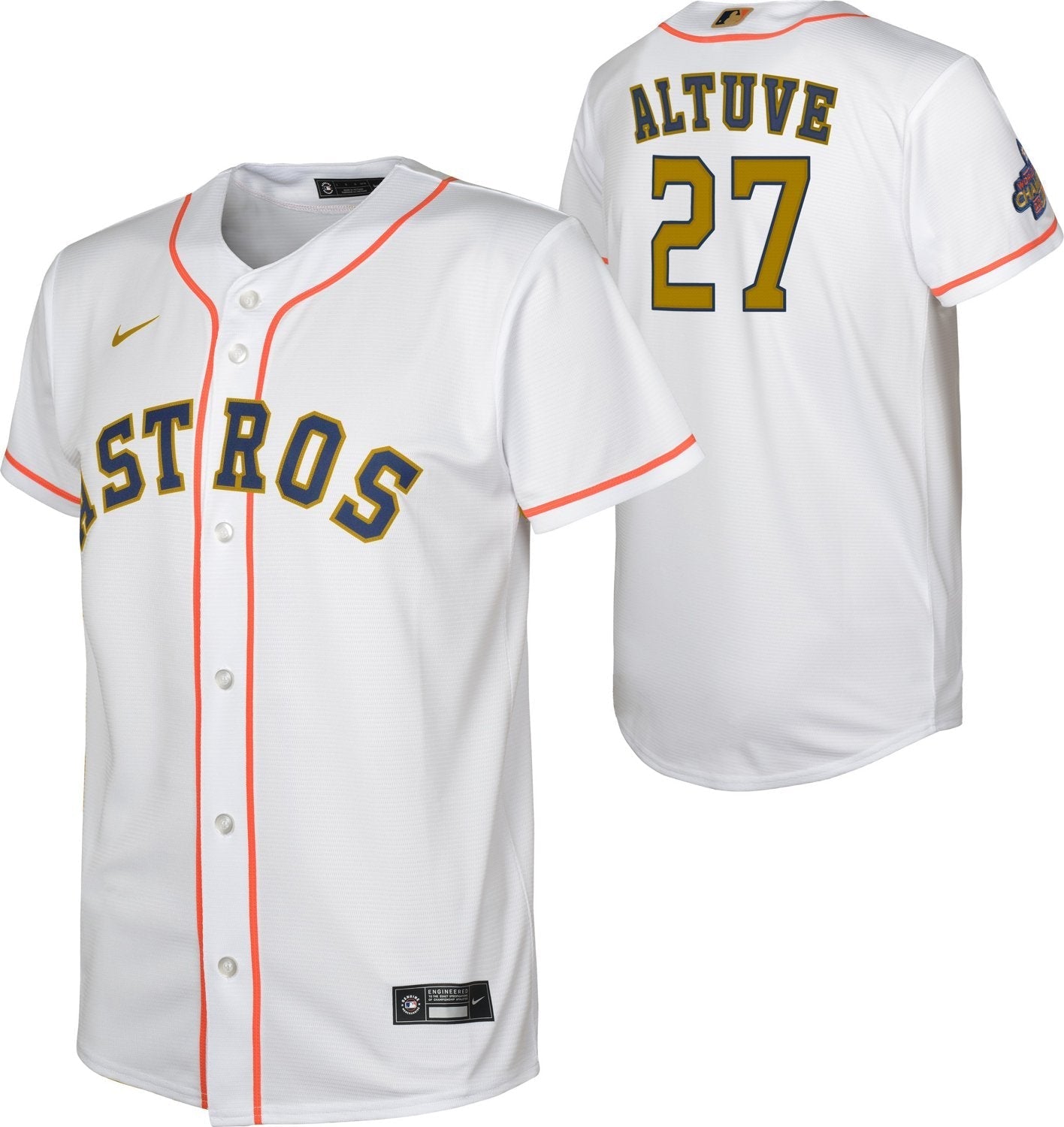 Nike Youth Houston Astros Gold Jose Altuve Replica Jersey - PersonalJerseys