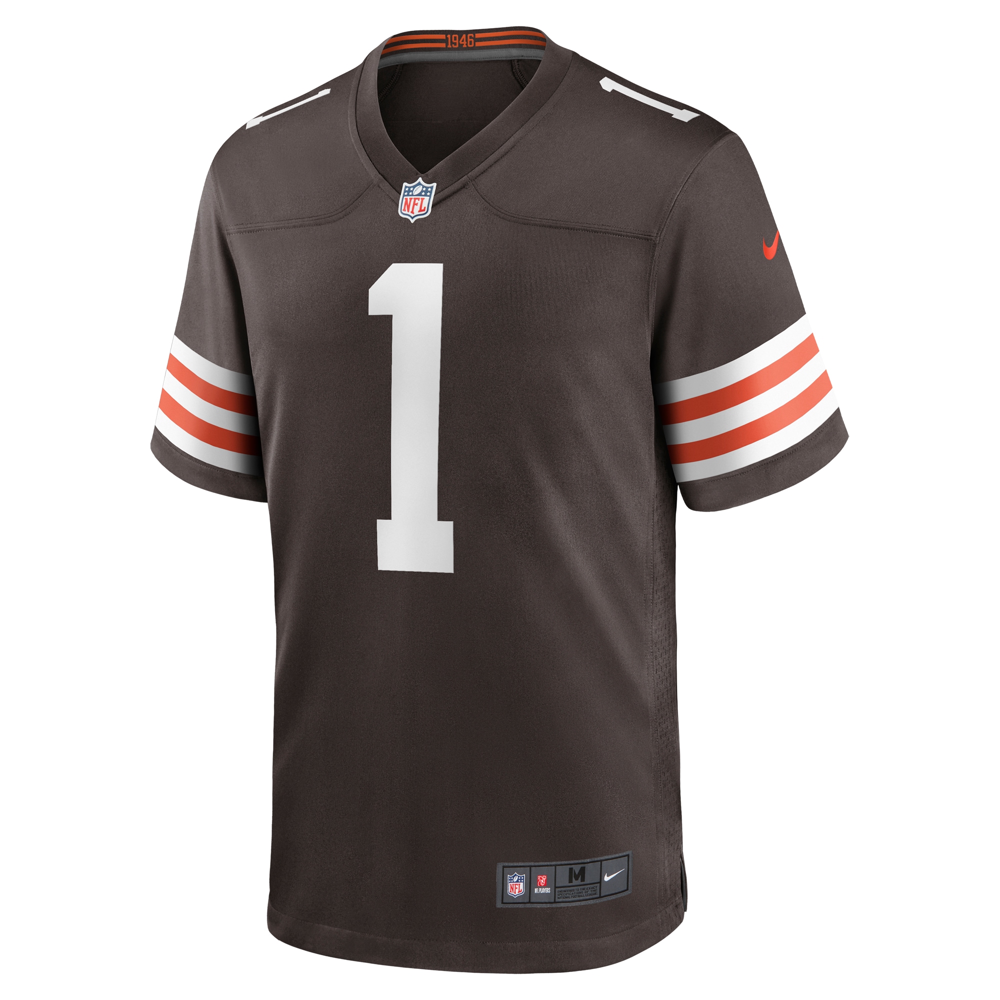 Cleveland Browns Number 1 Mom Dad Brown Game Jersey for Youth Women Men - Friend Lounge Store - Shop for All Things Jerseys Sports - PersonalJerseys