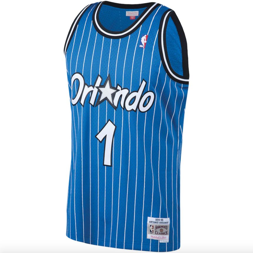 Mens Anfernee 'Penny' Hardaway Orlando Magic Mitchell & Ness Blue 1994-95 Hardwood Classics Swingman Jersey - Sports Wear Jersey - PersonalJerseys
