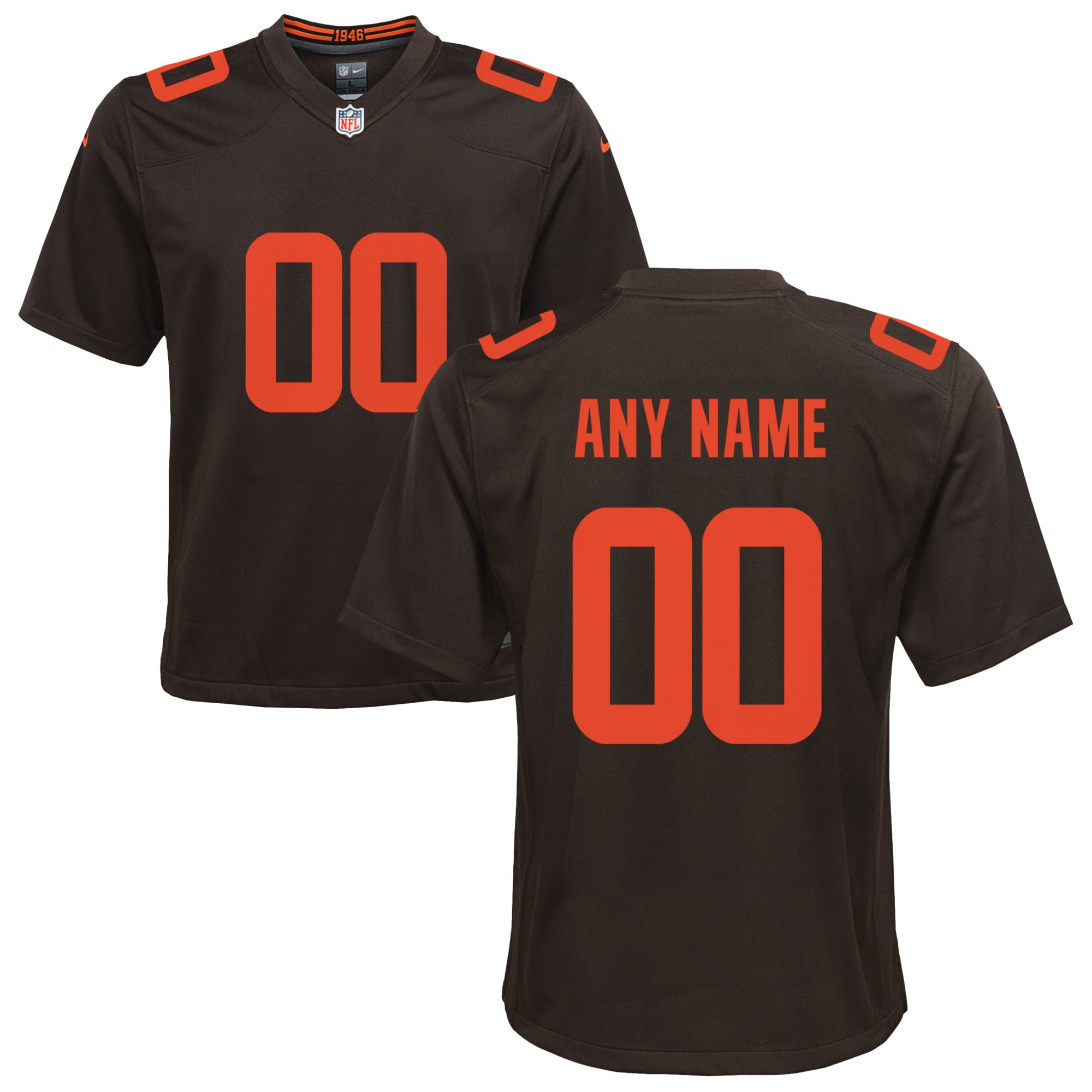 Cleveland Browns Nike Youth Alternate Custom Game Jersey - Brown - PersonalJerseys