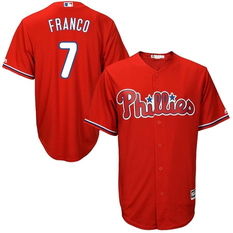 Maikel Franco Philadelphia Phillies Majestic Official Cool Base Player Jersey - Scarlet - Friend Lounge Store - Shop for All Things Jerseys Sports - PersonalJerseys