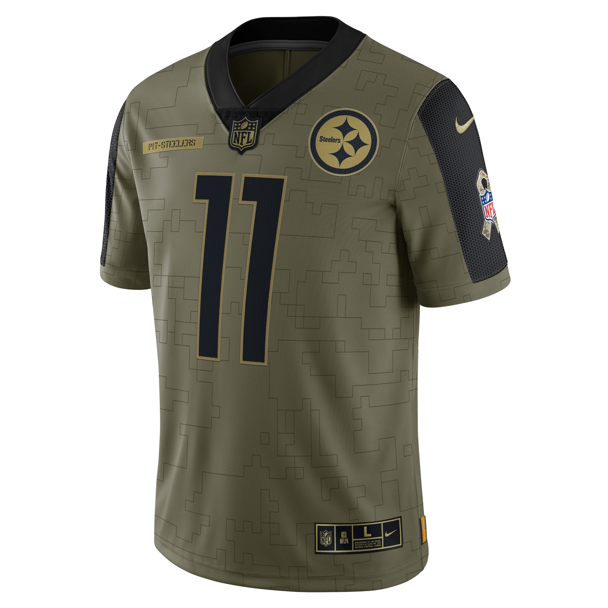 Chase Claypool Pittsburgh Steelers Nike 2021 Salute To Service Limited Player Jersey - Olive - PersonalJerseys