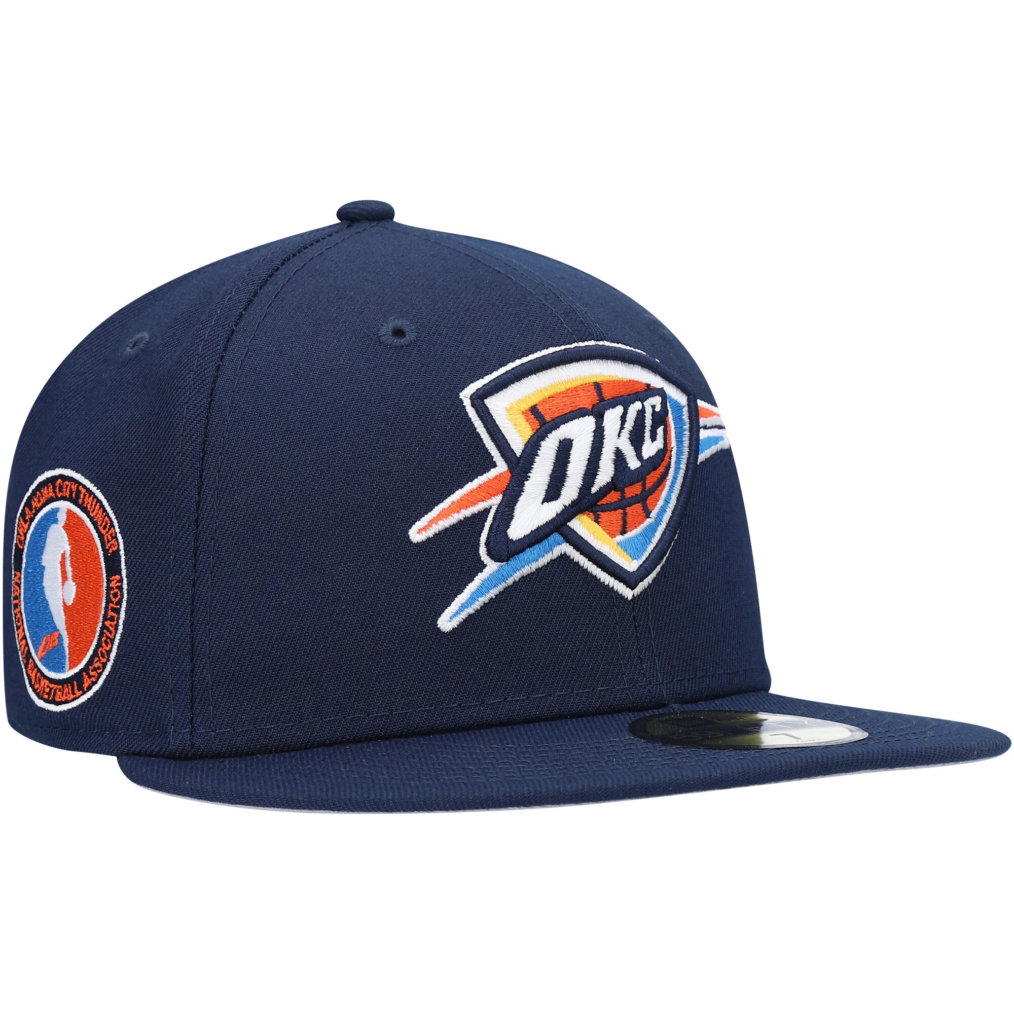 Oklahoma City Thunder New Era Team Logoman 59FIFTY Fitted Hat - Navy - PersonalJerseys