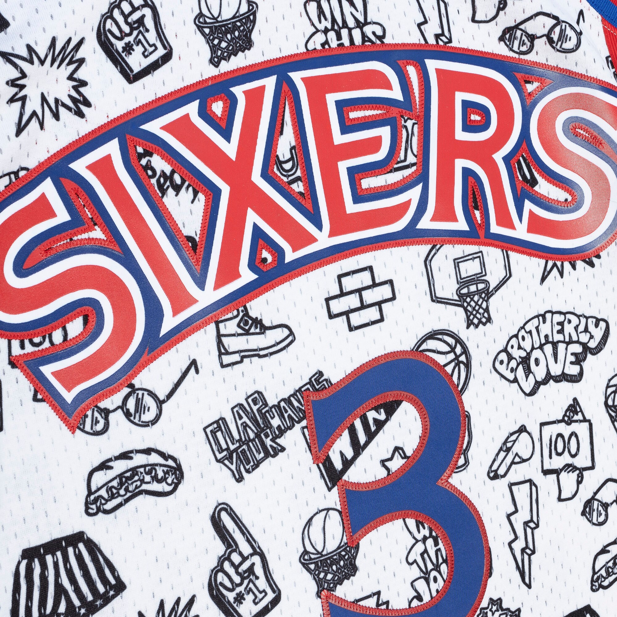 Allen Iverson Philadelphia 76ers Mitchell & Ness 1996/97 Swingman Jersey - White - PersonalJerseys