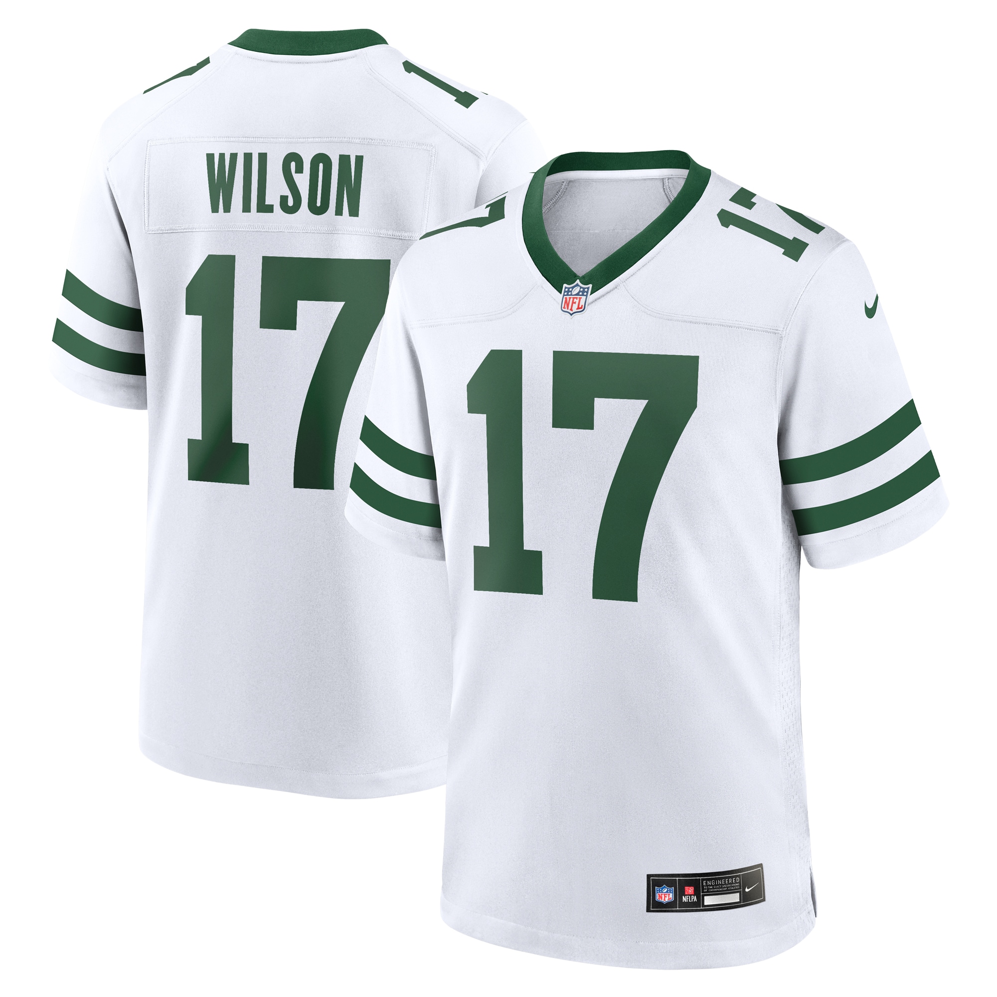 Garrett Wilson New York Jets Nike Legacy Player Game Jersey - White - PersonalJerseys