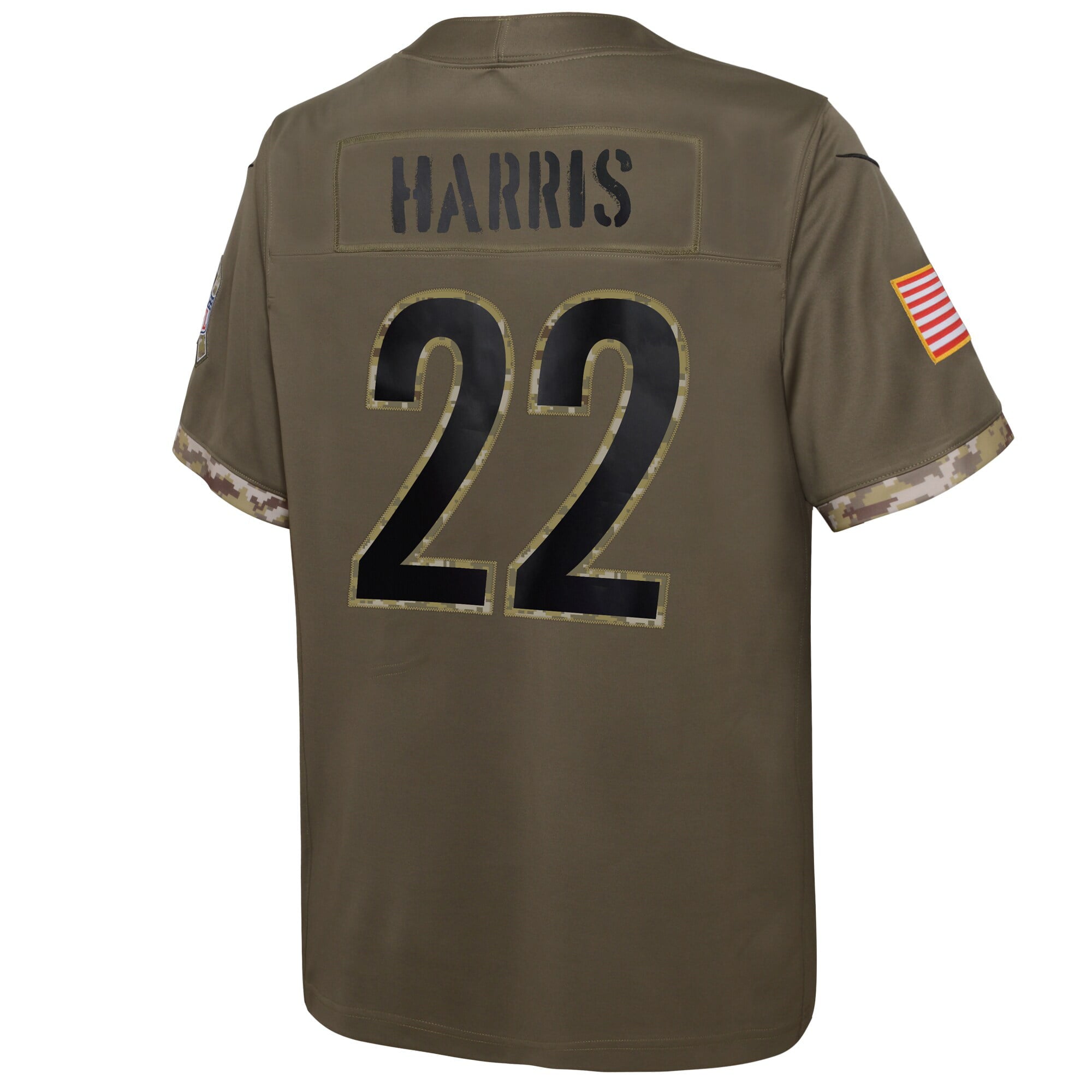 Youth Nike Najee Harris Olive Pittsburgh Steelers 2022 Salute To Service Player Limited Jersey - PersonalJerseys