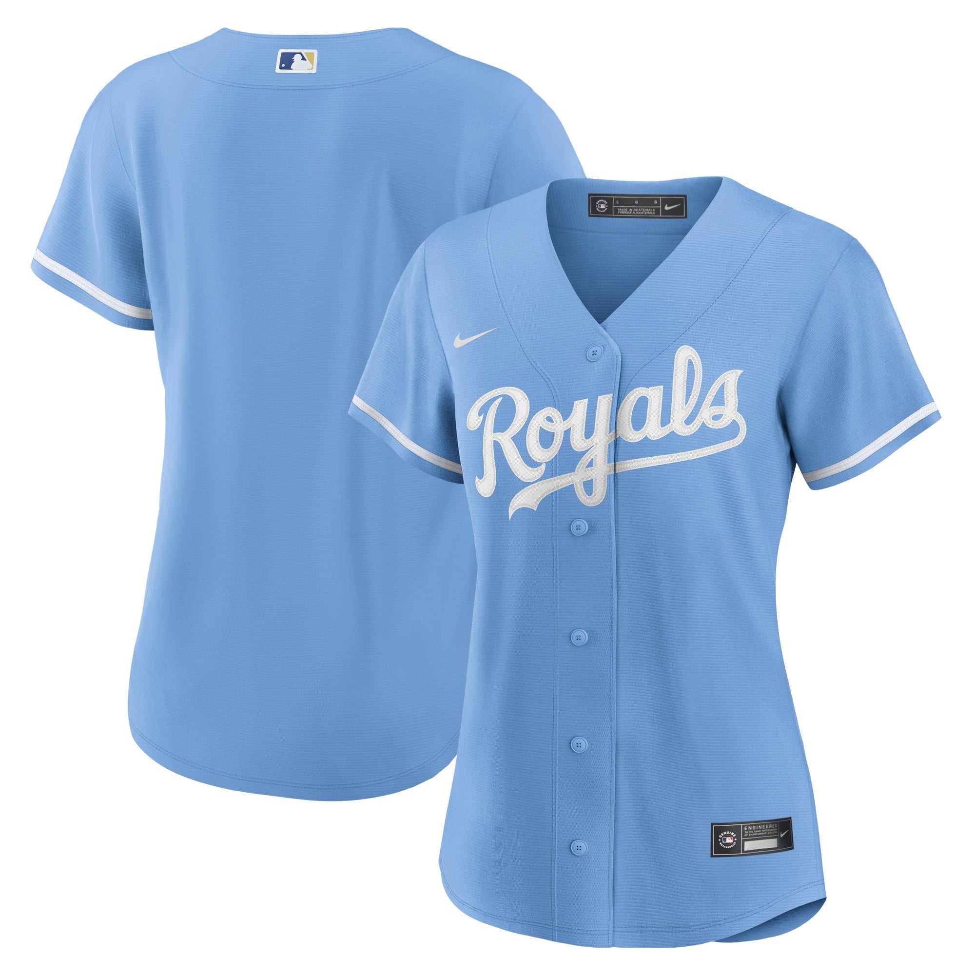 Women's Nike Light Blue Kansas City Royals Alternate Replica Team Logo Jersey - PersonalJerseys