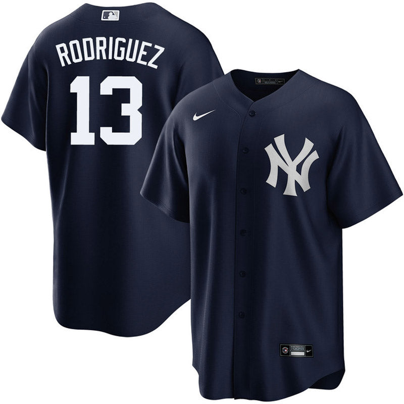 Men's New York Yankees Alex Rodriguez Player Name Replica Alternate Jersey - Navy - Sports Wear Jersey - PersonalJerseys