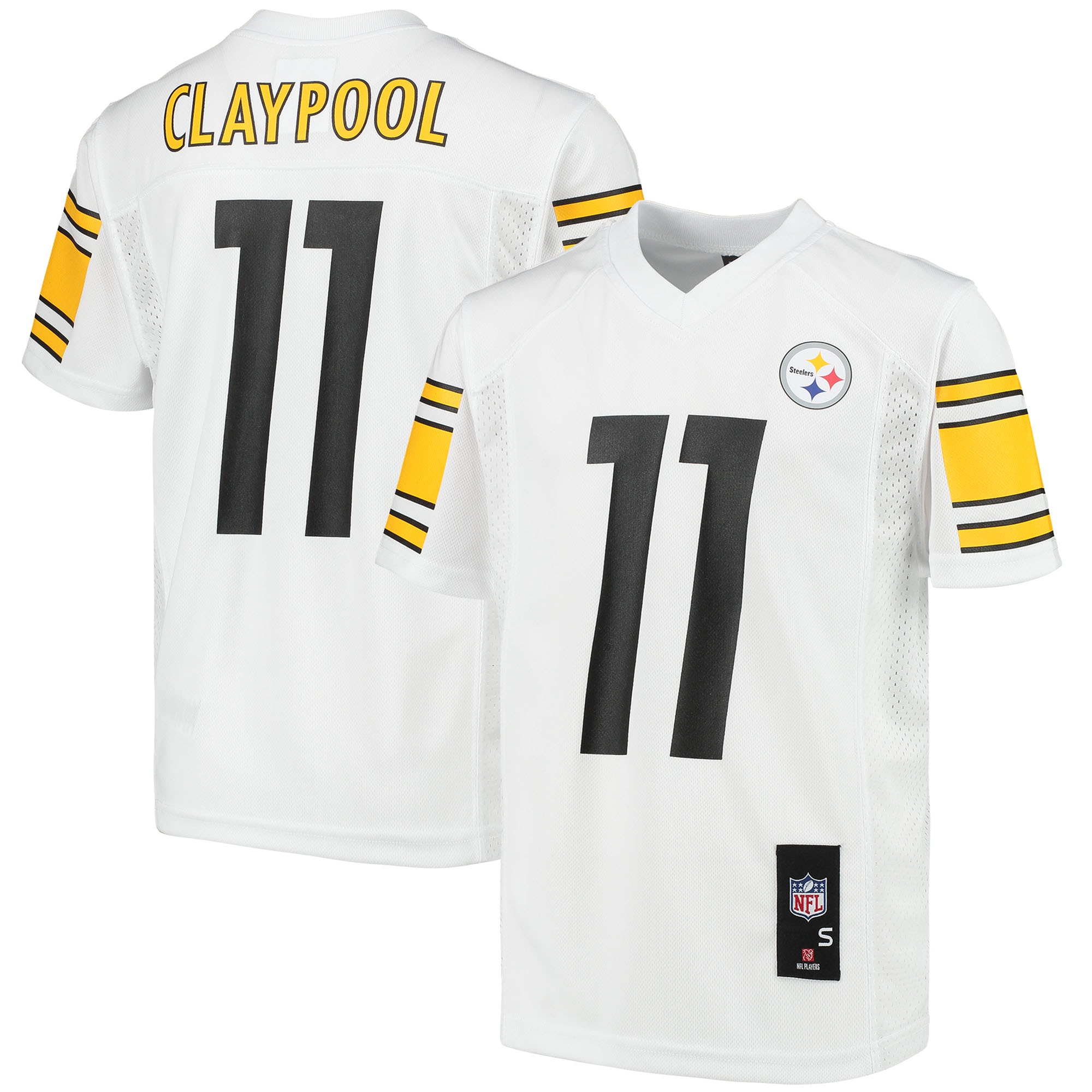 Chase Claypool Pittsburgh Steelers Youth Replica Player Jersey - White - PersonalJerseys