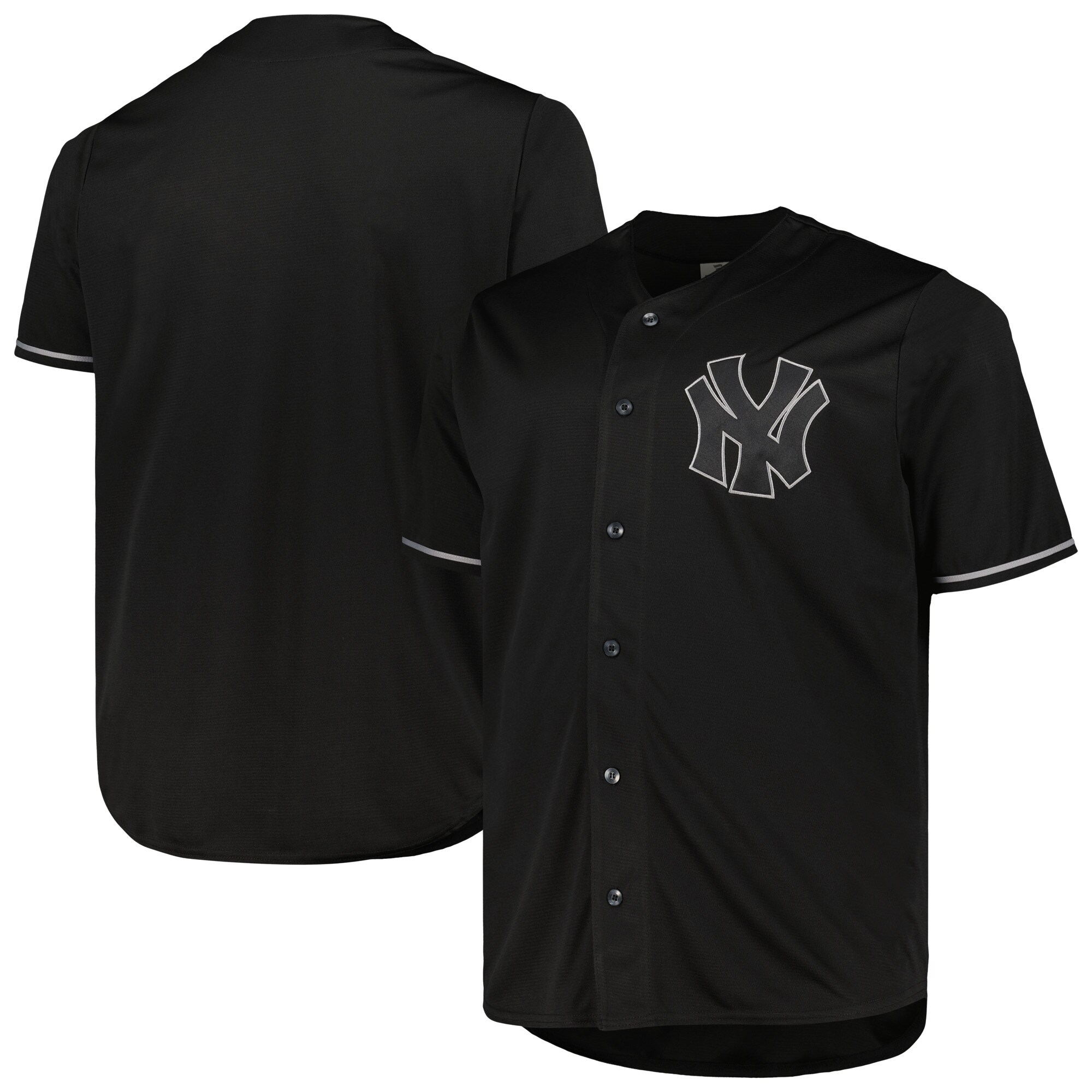 New York Yankees Big & Tall Pop Fashion Jersey - Black/Gray - PersonalJerseys