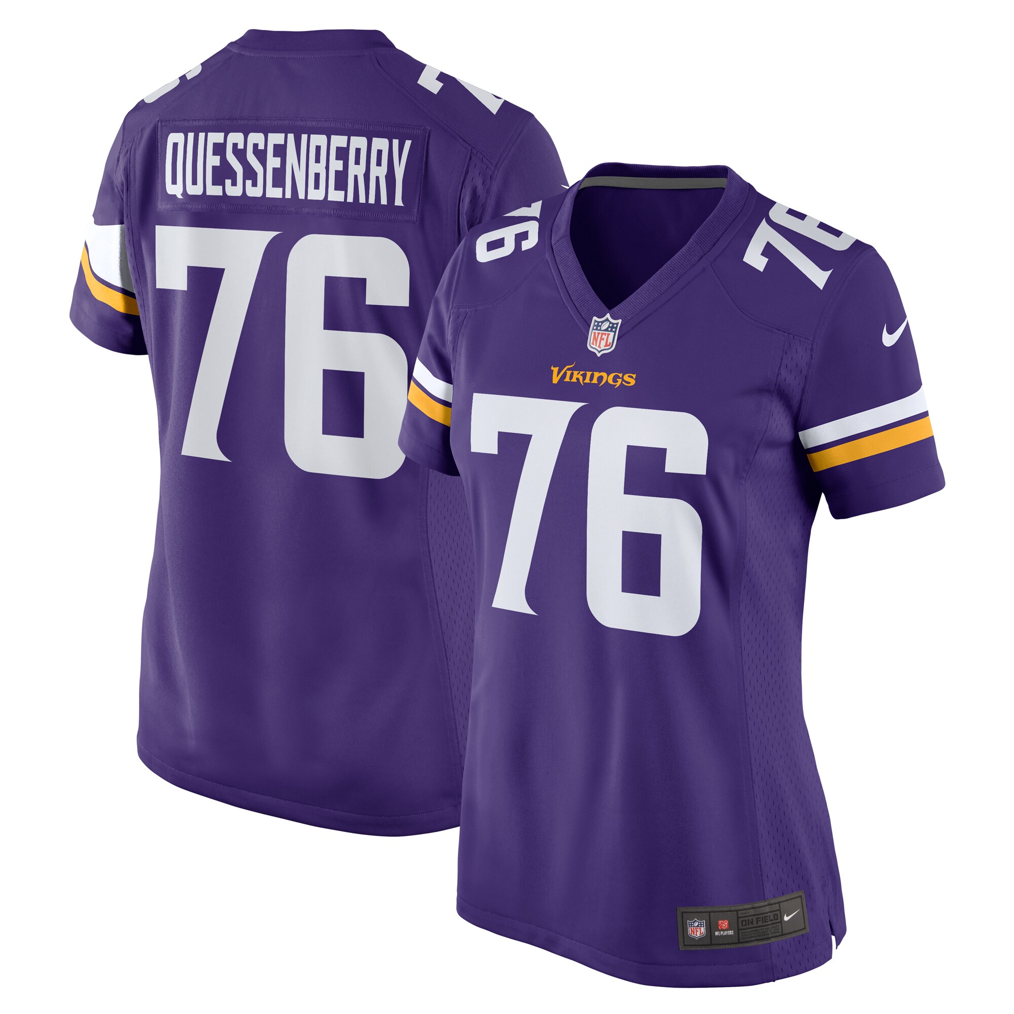 David Quessenberry Minnesota Vikings Nike Women's Team Game Jersey -  Purple - PersonalJerseys