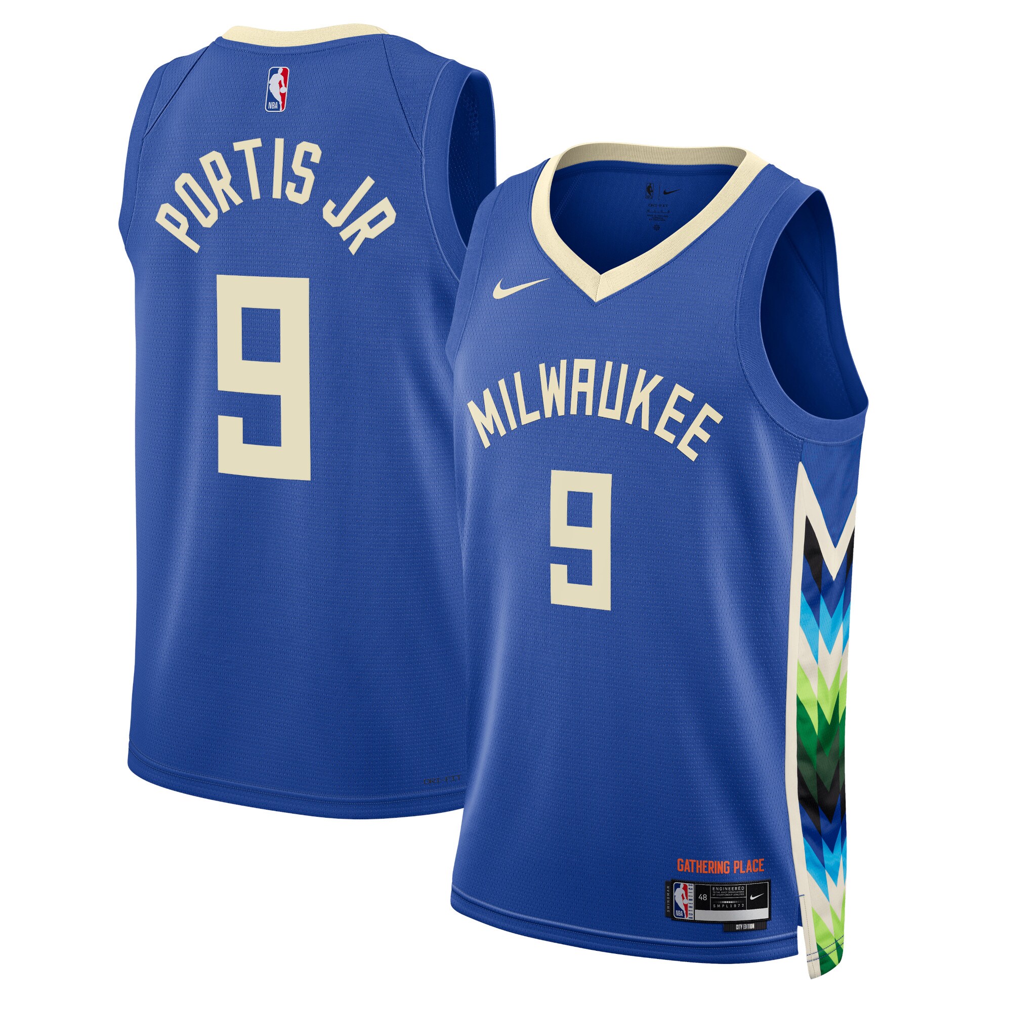 Milwaukee Bucks City Edition Swingman Jersey 22 - Royal - Bobby Portis Jr for Youth Women Men - Friend Lounge Store - Shop for All Things Jerseys Sports - PersonalJerseys