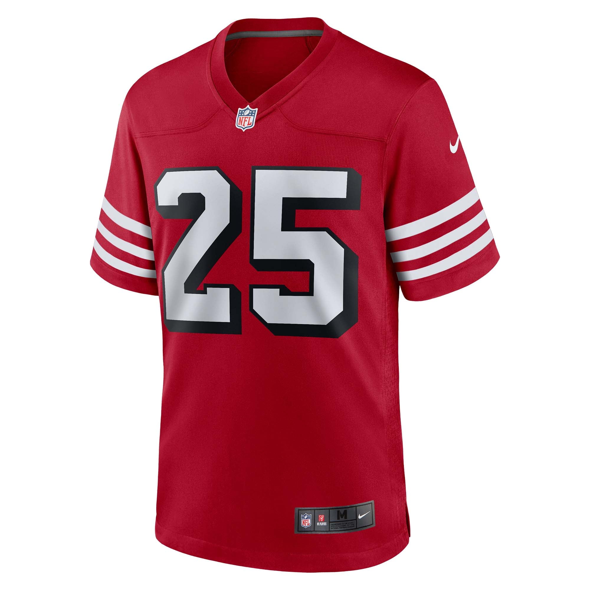 Men's Nike Elijah Mitchell Scarlet San Francisco 49ers Alternate Game Jersey - PersonalJerseys