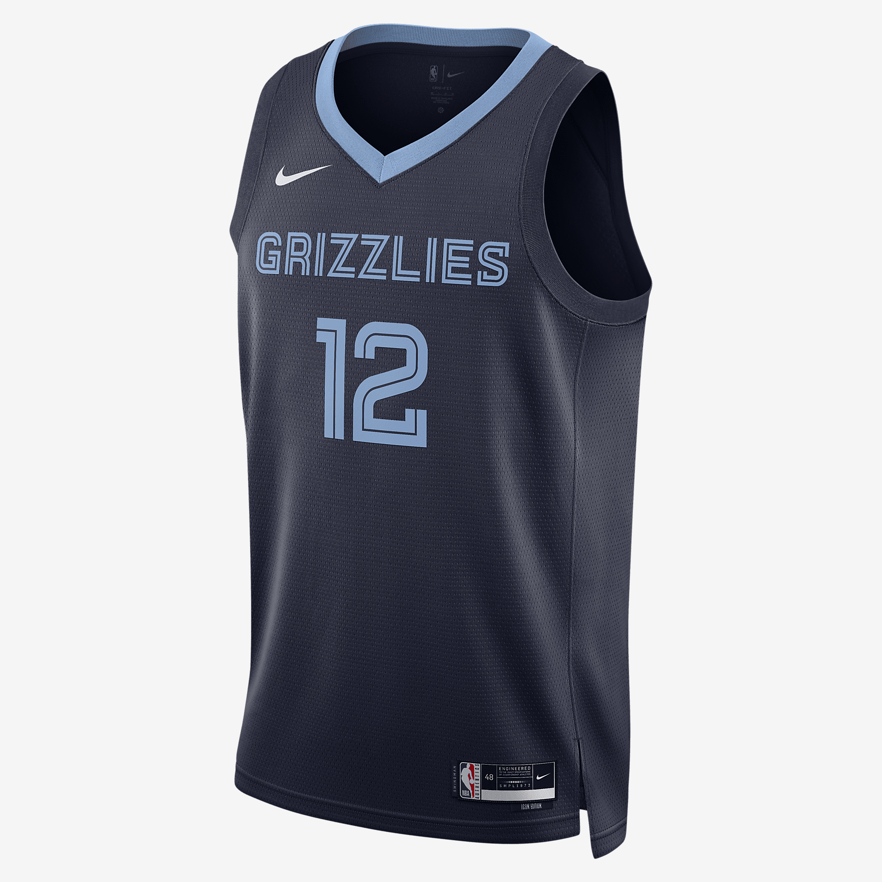 Memphis Grizzlies Icon Edition 2022/23 Nike Dri-FIT NBA Swingman Jersey - College Navy - PersonalJerseys