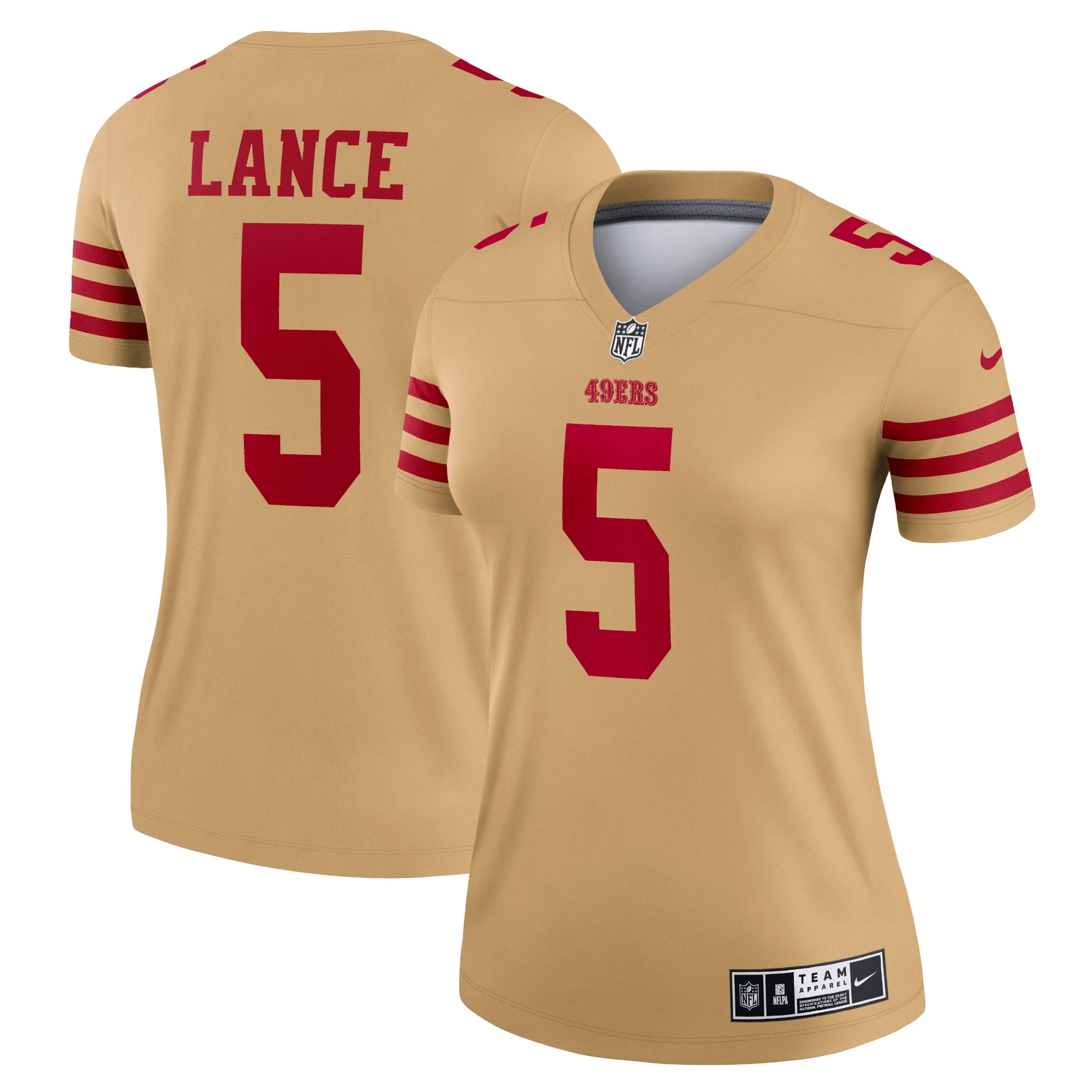 Trey Lance San Francisco 49ers Nike Women's Team Inverted Legend Jersey - Gold - PersonalJerseys