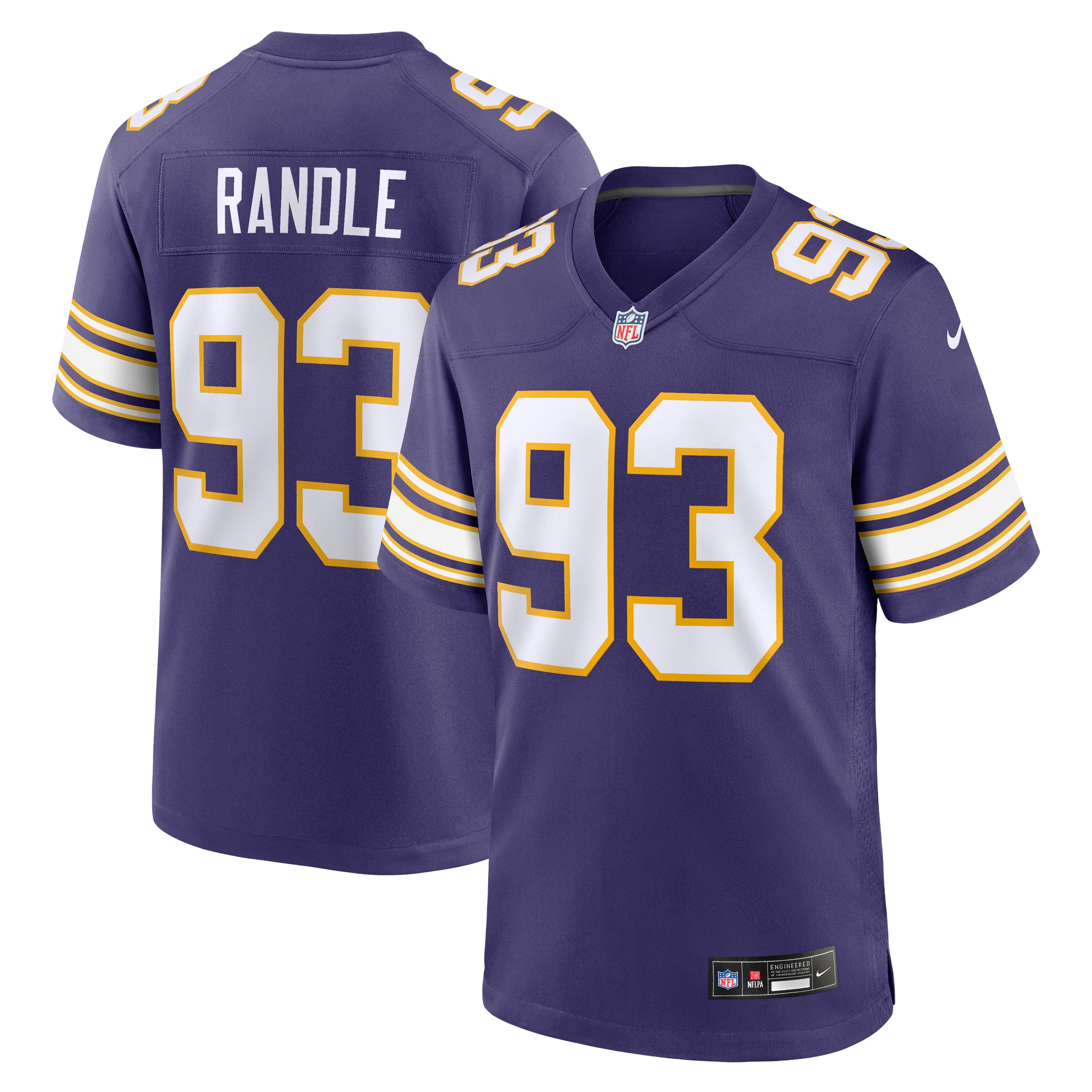 John Randle Minnesota Vikings Nike Classic Player Game Jersey - Purple - PersonalJerseys