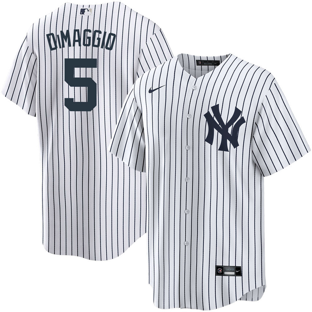 Youth New York Yankees Joe DiMaggio Replica Home Jersey - White - PersonalJerseys