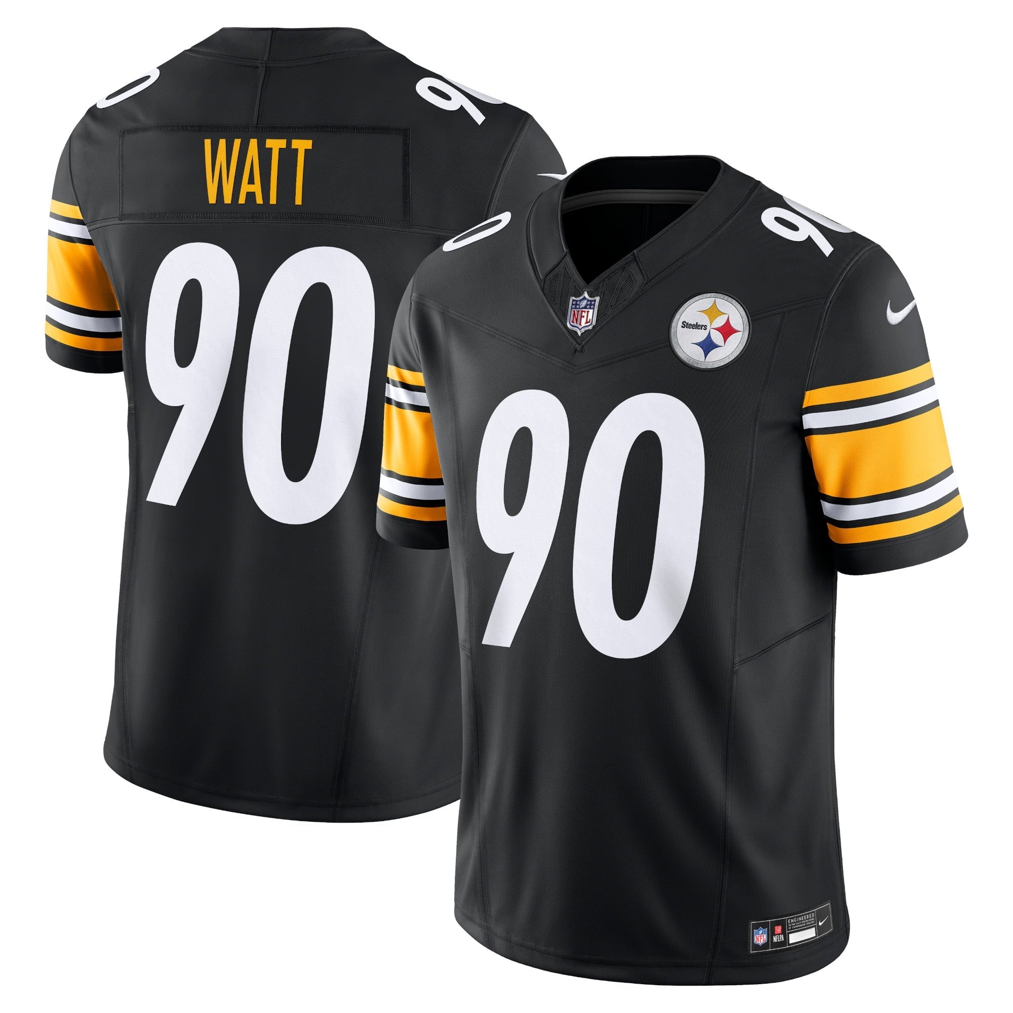 Men's Nike T.J. Watt Black Pittsburgh Steelers Vapor F.U.S.E. Limited Jersey - PersonalJerseys