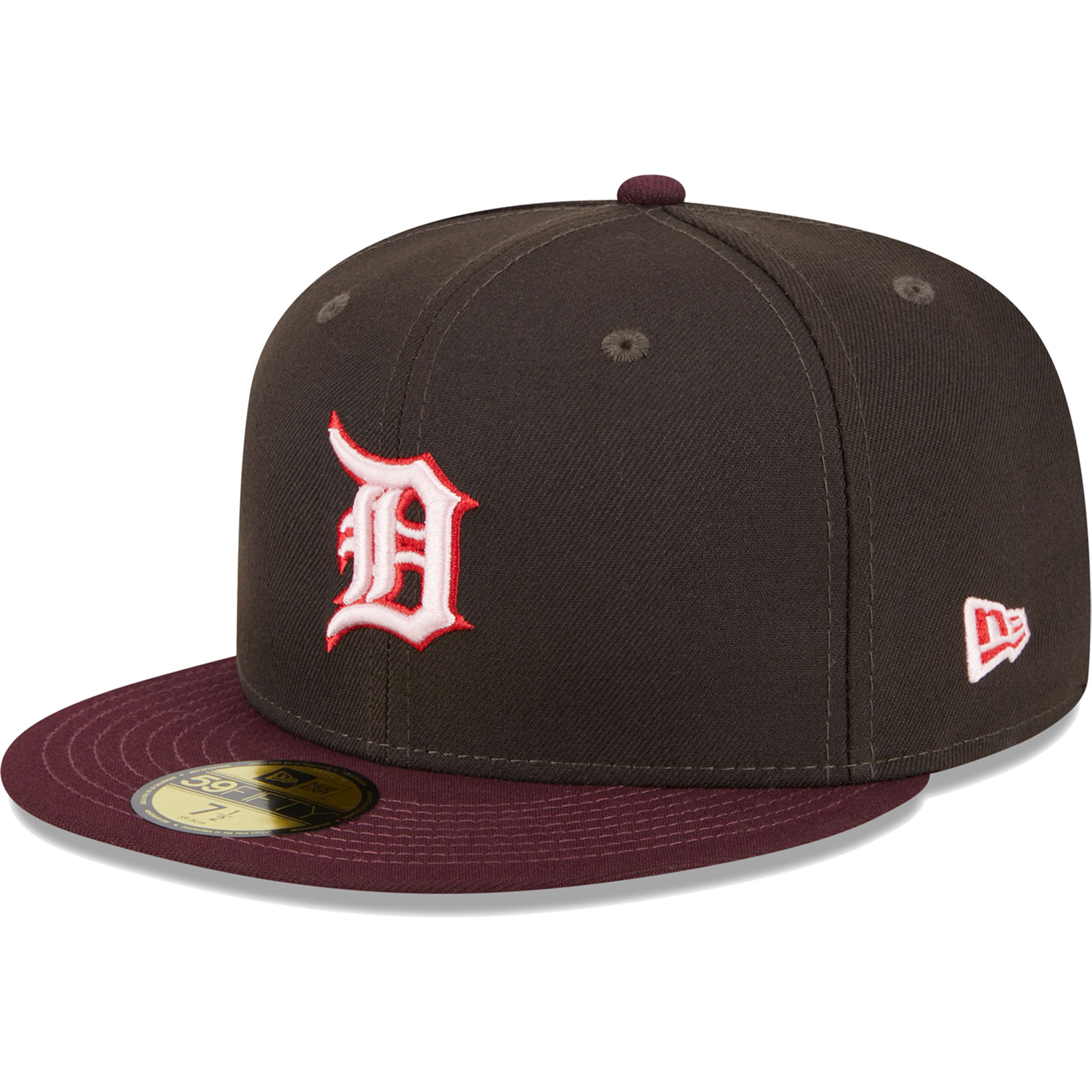 Detroit Tigers New Era Chocolate Strawberry 59FIFTY Fitted Hat - Brown/Maroon - PersonalJerseys