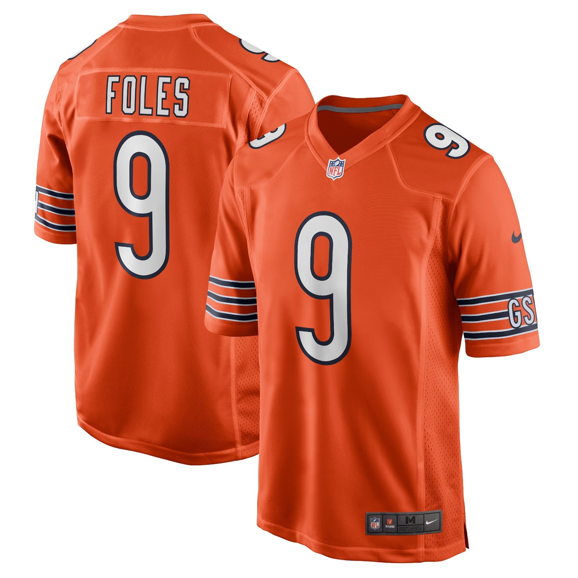 Men's Nike Nick Foles Orange Chicago Bears Game Jersey - PersonalJerseys