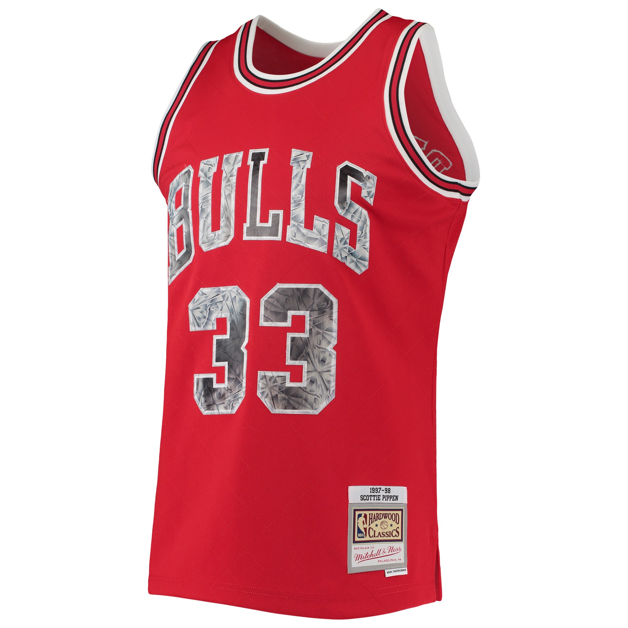 Scottie Pippen Chicago Bulls Mitchell &Ness 1996-97 Hardwood Classics NBA 75th Anniversary Diamond Swingman Jersey - Red - PersonalJerseys