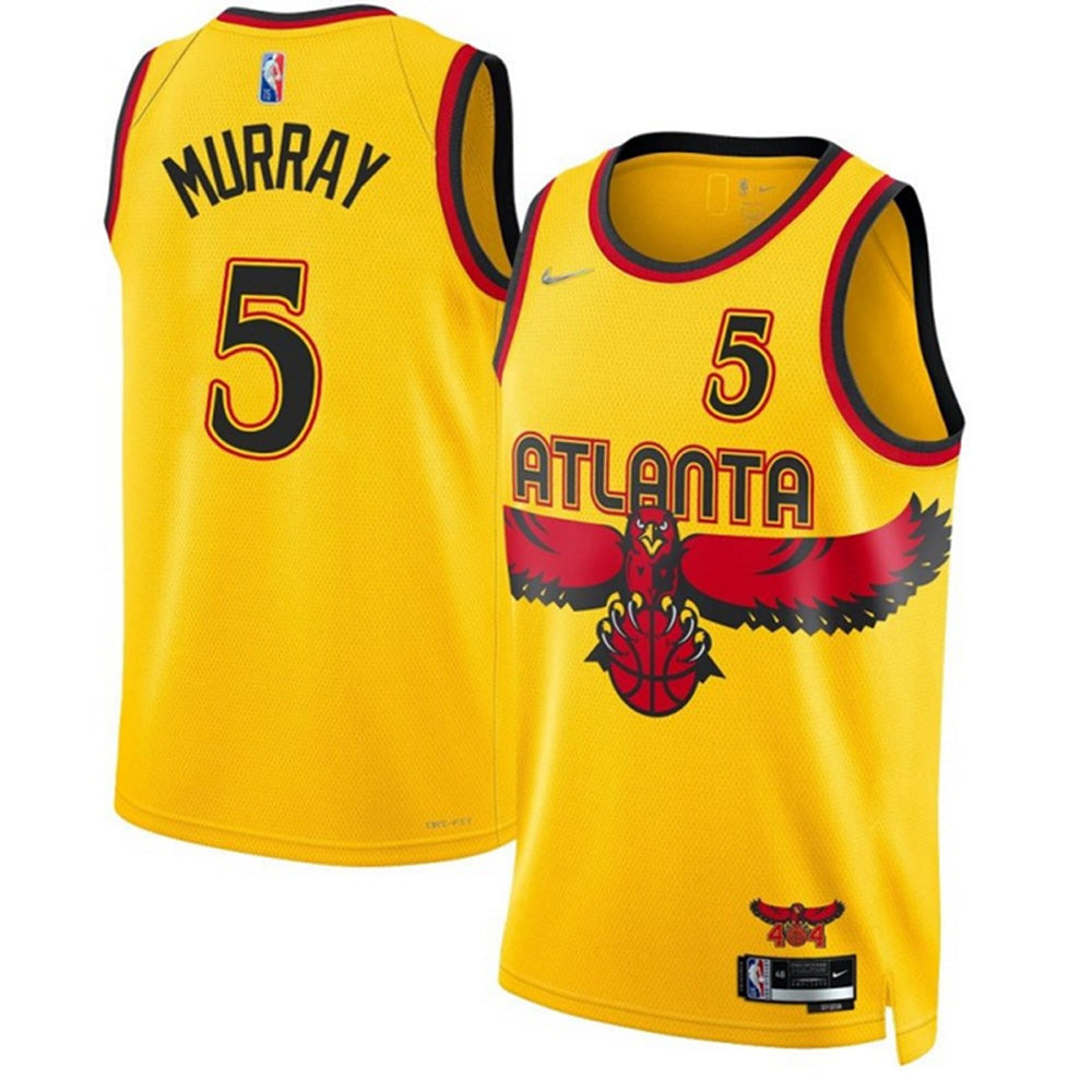 Men's Atlanta Hawks Dejounte Murray City Edition Jersey - Yellow - PersonalJerseys