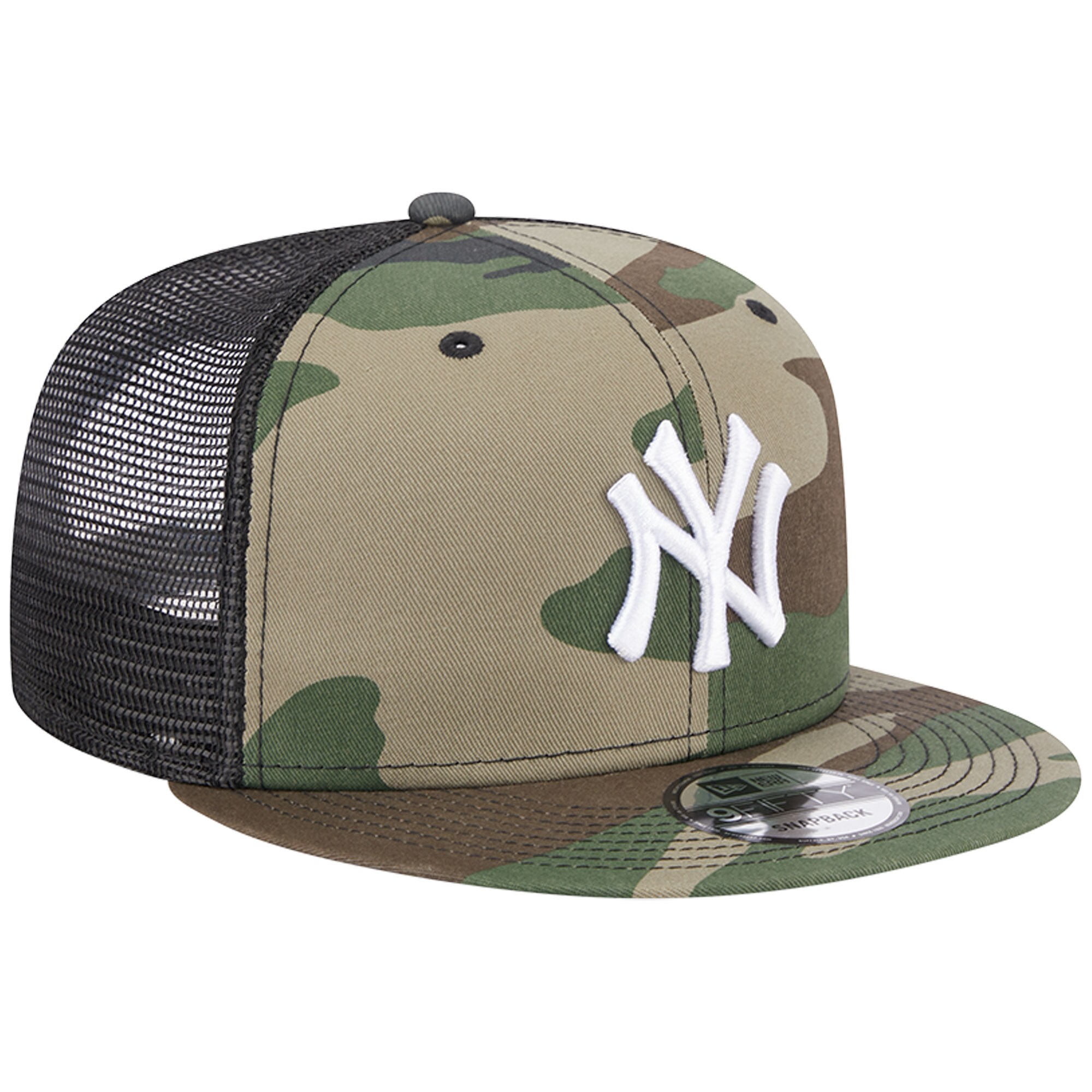 New York Yankees New Era Trucker 9FIFTY Snapback Hat - Camo - PersonalJerseys