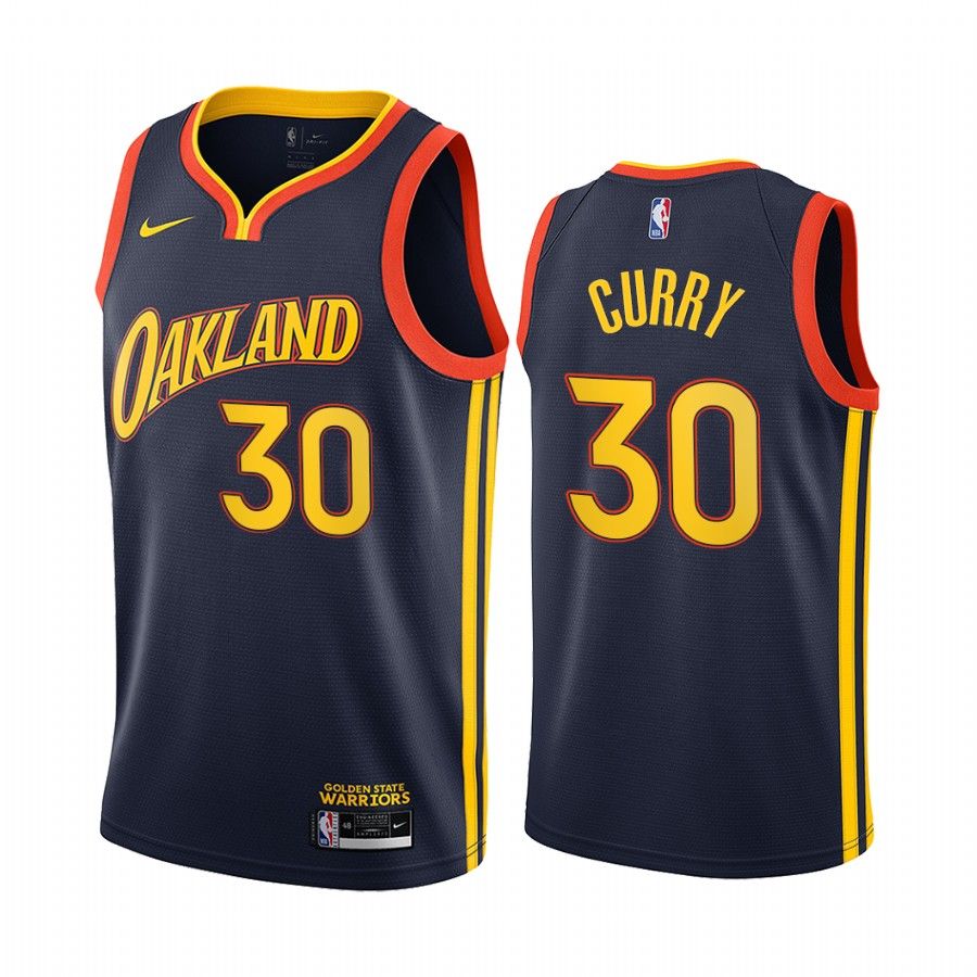 Stephen Curry Golden State Warriors Navy City Edition Oakland 2020-21 Jersey - Friend Lounge Store - Shop for All Things Jerseys Sports - PersonalJerseys