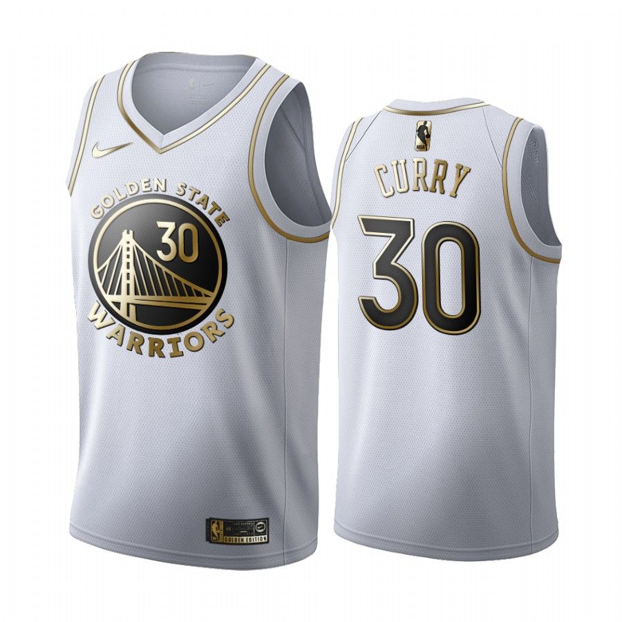 Stephen Curry #30 Golden State Warriors White Golden Edition Jersey - Friend Lounge Store - Shop for All Things Jerseys Sports - PersonalJerseys