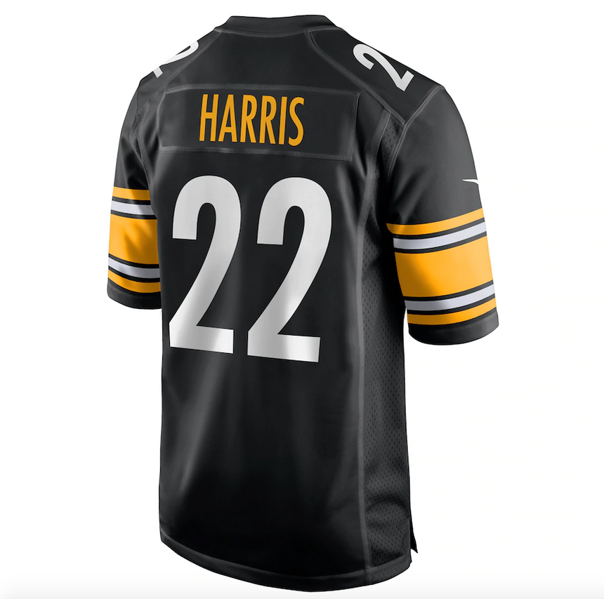Men's Pittsburgh Steelers Najee Harris Black Replica Game Jersey - PersonalJerseys