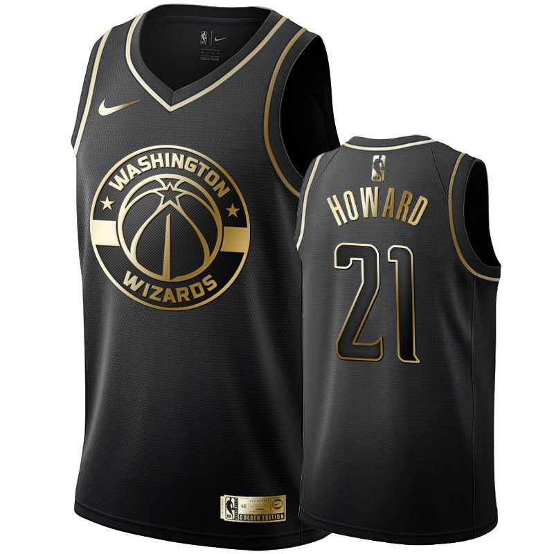 Men's Washington Wizards Dwight Howard Black #21 Golden Edition Swingman Jersey - Friend Lounge Store - Shop for All Things Jerseys Sports - PersonalJerseys