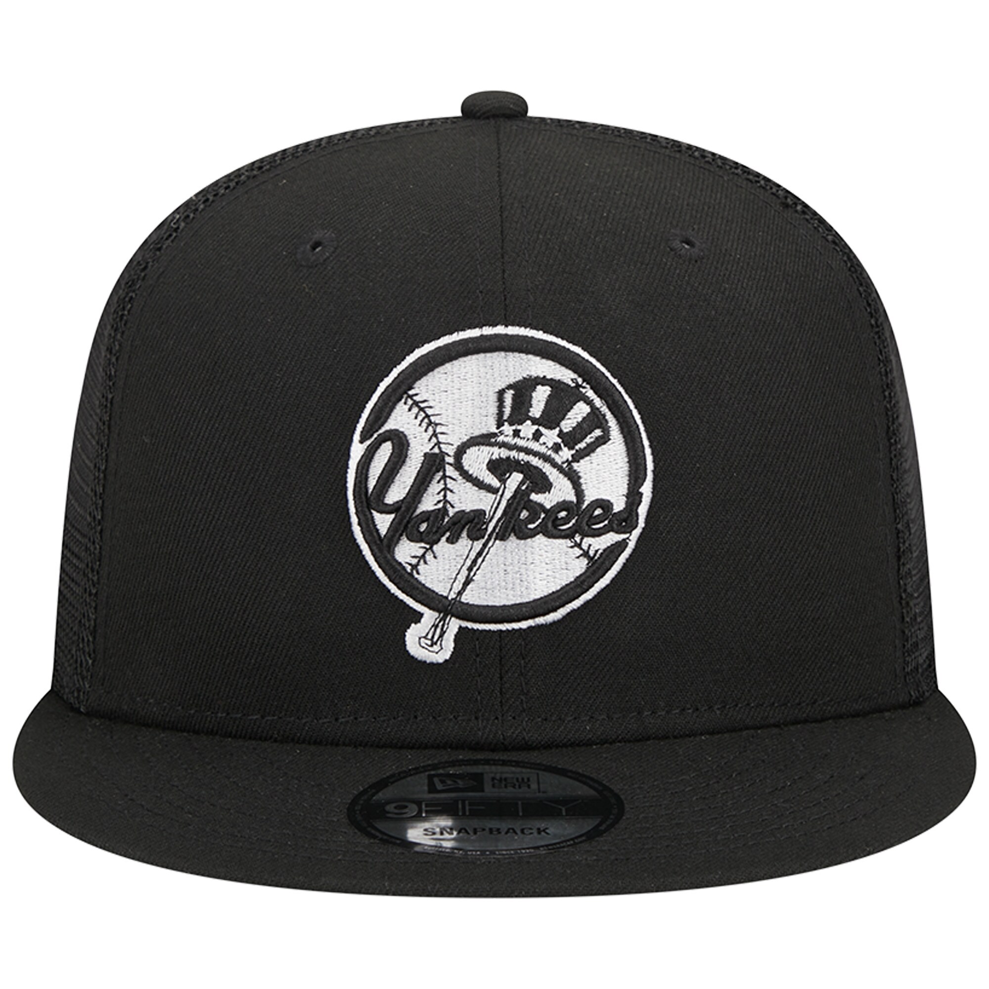 New York Yankees New Era Top Hat Trucker 9FIFTY Snapback Hat - Black - PersonalJerseys