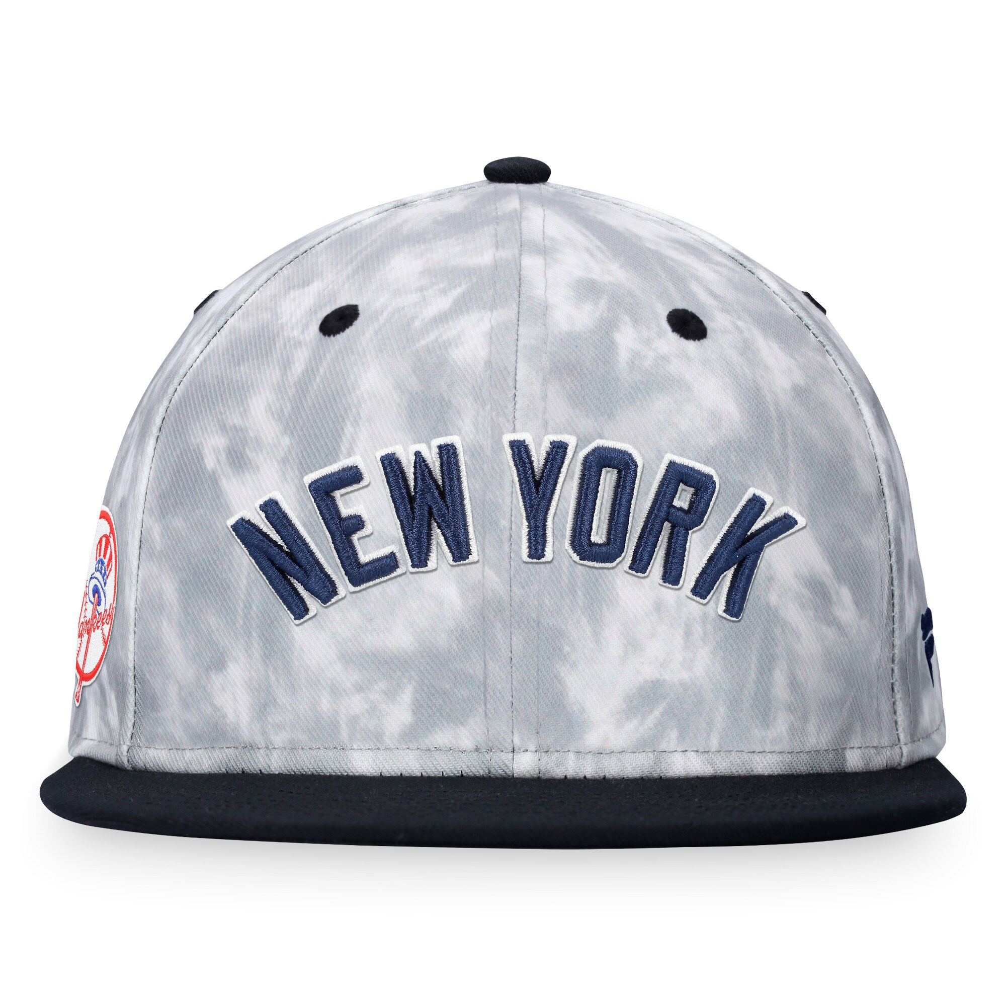 New York Yankees Fanatics Branded Smoke Dye Fitted Hat - Black/White - PersonalJerseys