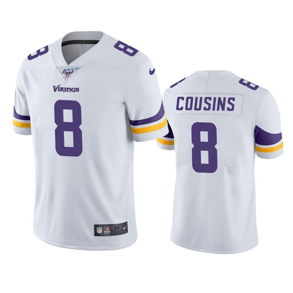 Minnesota Vikings Kirk Cousins White 100th Season Vapor Limited Jersey - Friend Lounge Store - Shop for All Things Jerseys Sports - PersonalJerseys