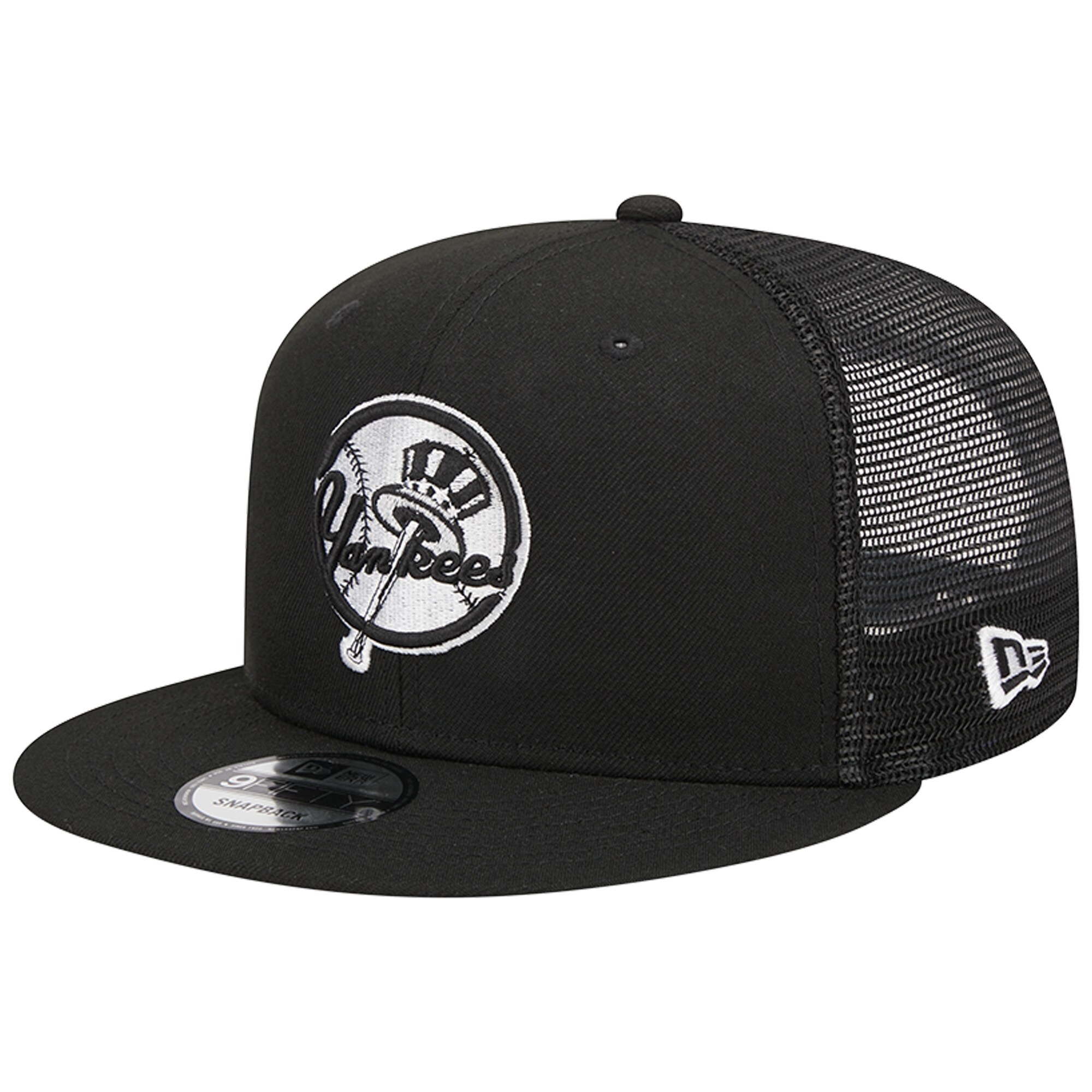 New York Yankees New Era Top Hat Trucker 9FIFTY Snapback Hat - Black - PersonalJerseys