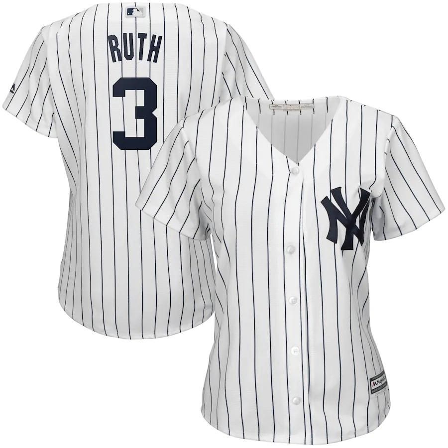Babe Ruth New York Yankees Majestic Women's Cool Base Player Jersey - White - Friend Lounge Store - Shop for All Things Jerseys Sports - PersonalJerseys