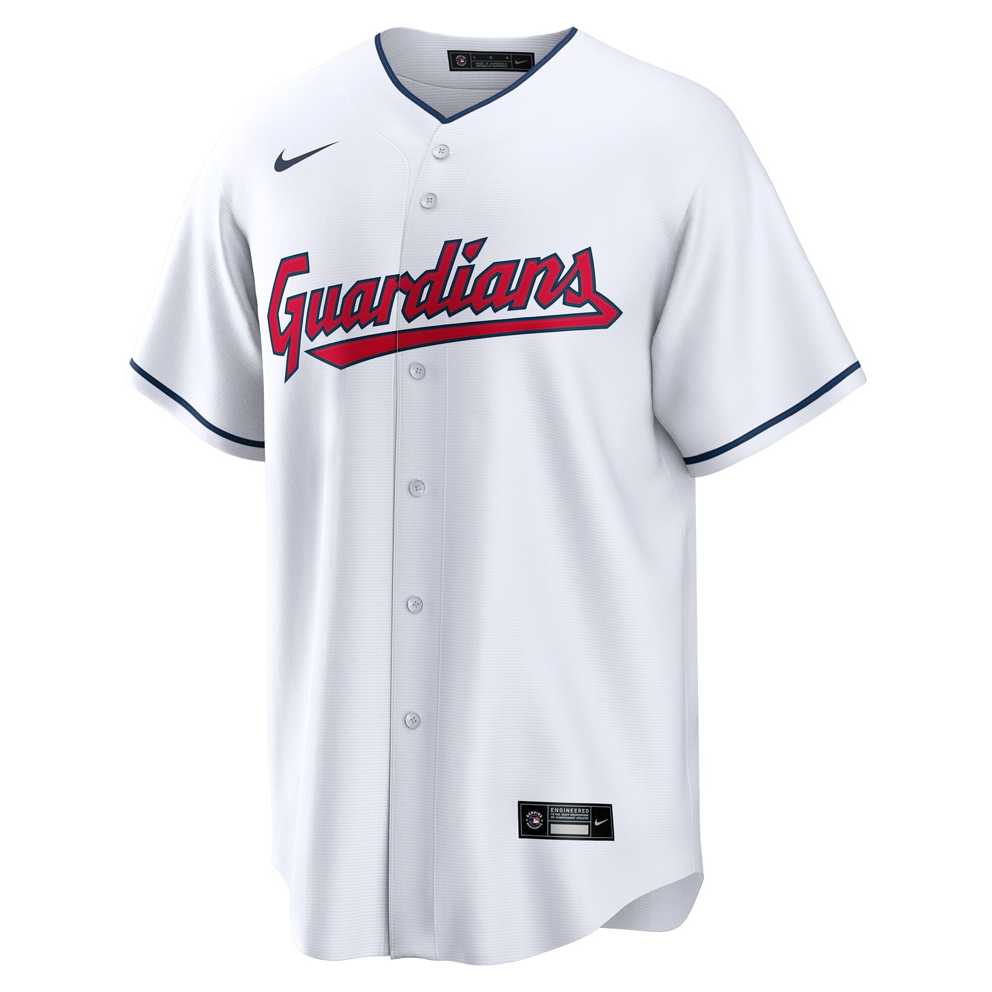 Cleveland Guardians Nike Replica Custom Jersey - White - PersonalJerseys