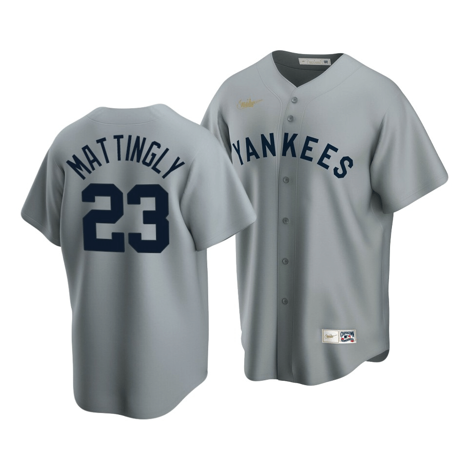 Men's New York Yankees Don Mattingly #23 Cooperstown Collection Gray Road Jersey - Friend Lounge Store - Shop for All Things Jerseys Sports - PersonalJerseys