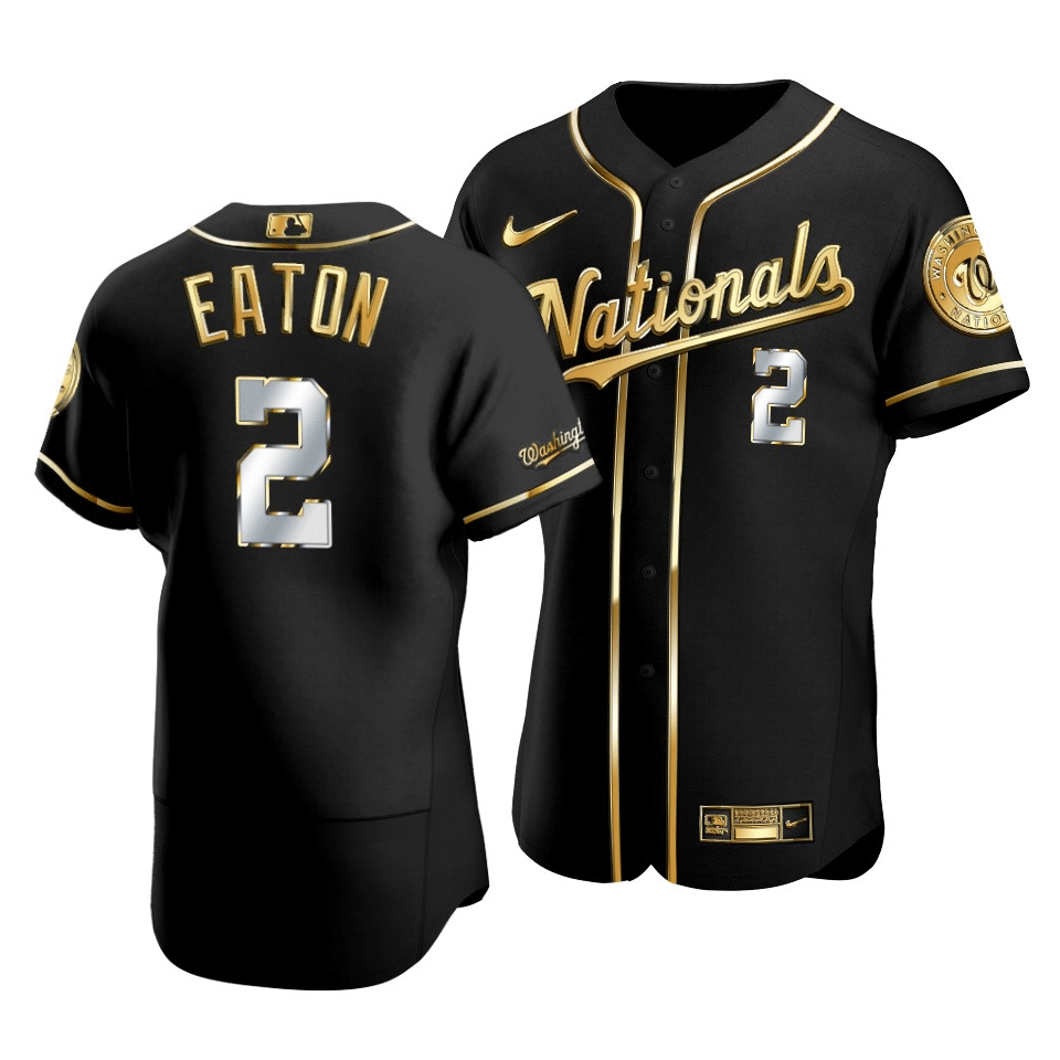 Men's Washington Nationals Adam Eaton #2 Gold Edition Black Jersey - Friend Lounge Store - Shop for All Things Jerseys Sports - PersonalJerseys