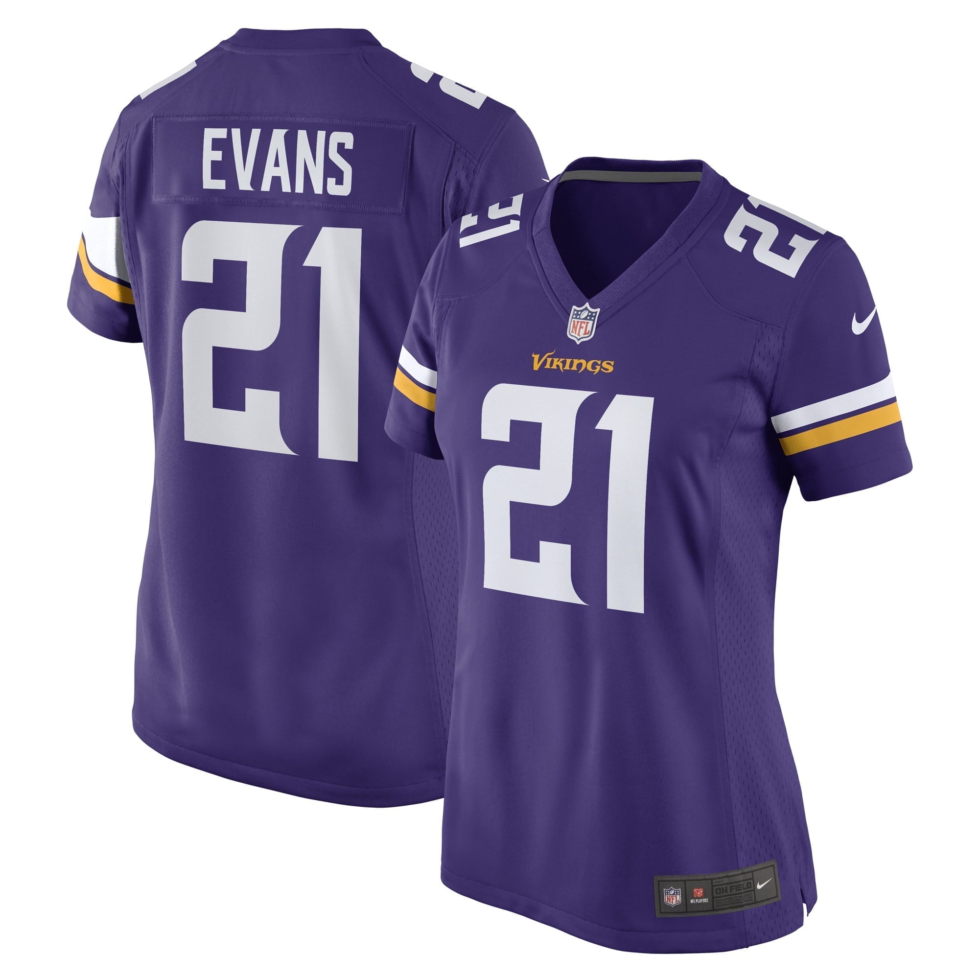 Women's Nike Akayleb Evans Purple Minnesota Vikings Game Player Jersey - PersonalJerseys